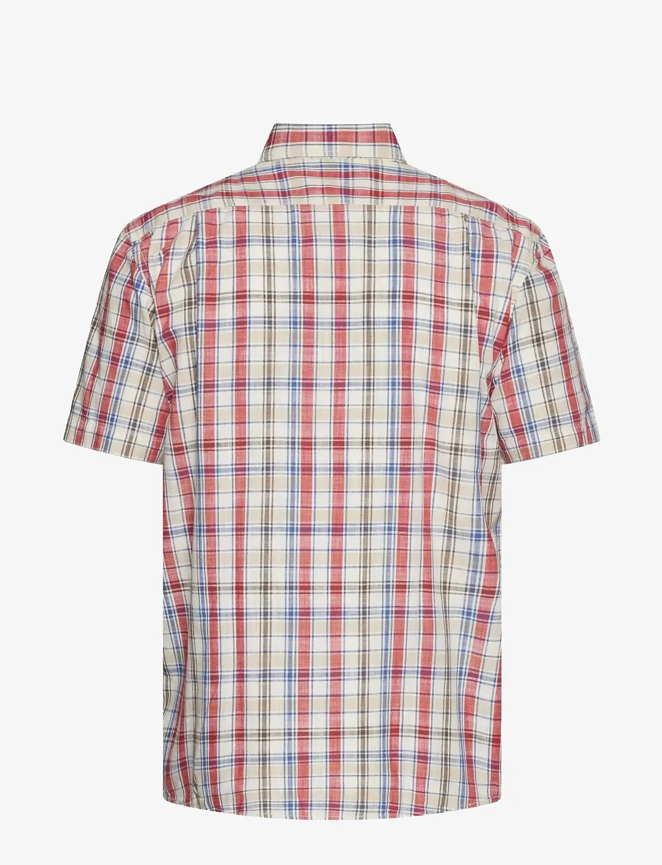 SIGNAL - GianSi Slub Check SS - ruudulised särgid - dusty red - 1