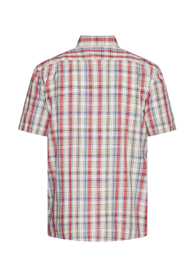 SIGNAL - GianSi Slub Check SS - ruudulised särgid - dusty red - 1