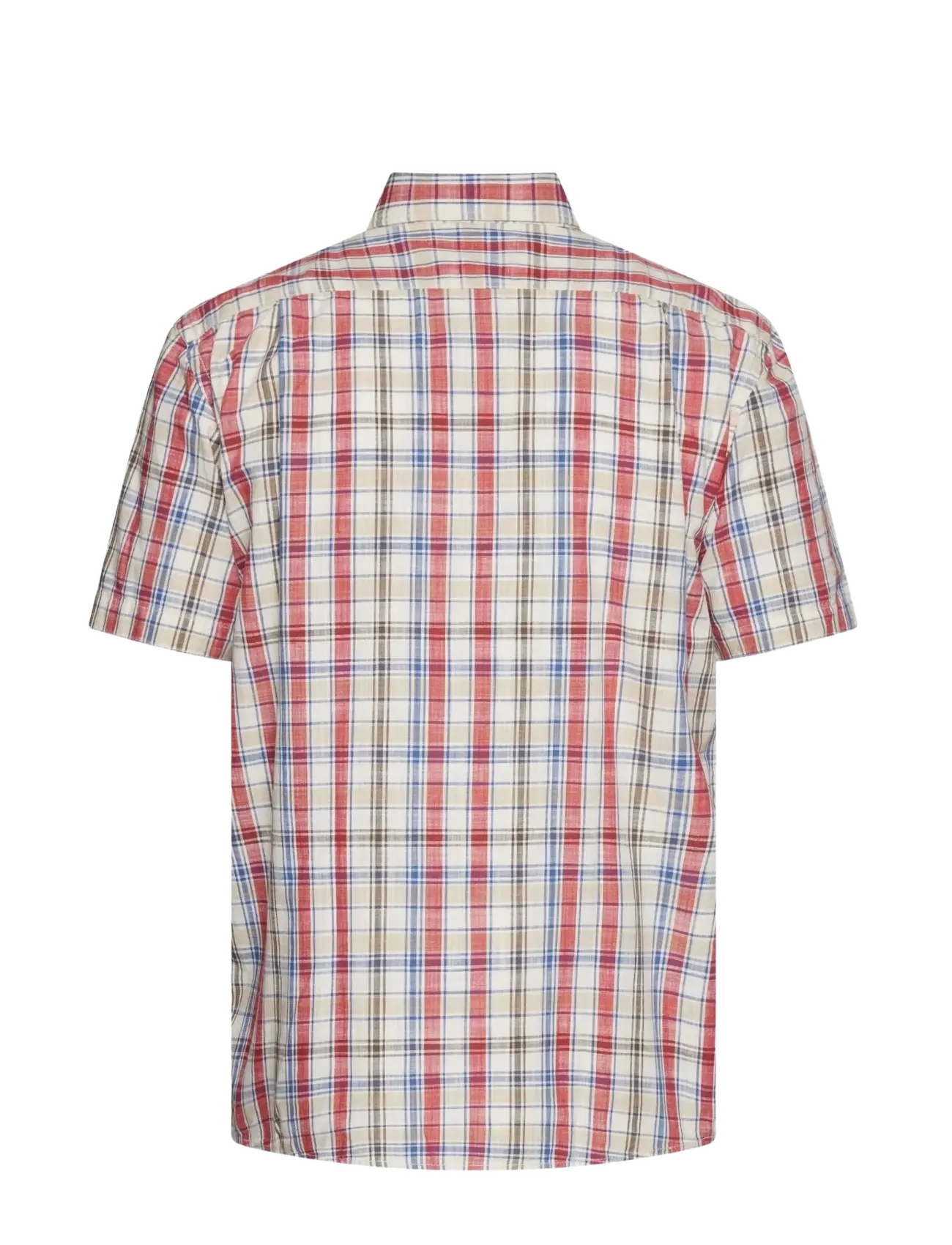 SIGNAL - GianSi Slub Check SS - ruudulised särgid - dusty red - 1