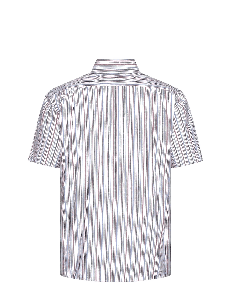 SIGNAL - GioSi Slub Stripe - koszule w paski i prążki - dusty red - 1