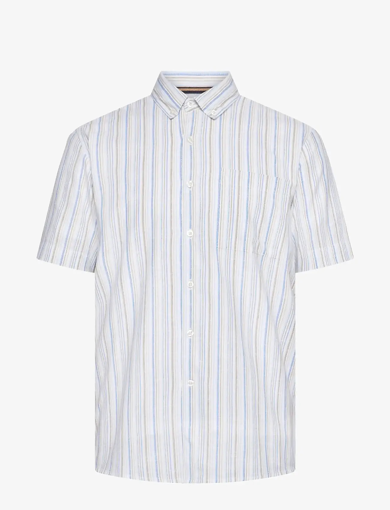 SIGNAL - GioSi Slub Stripe - stribede skjorter - warm beige - 0