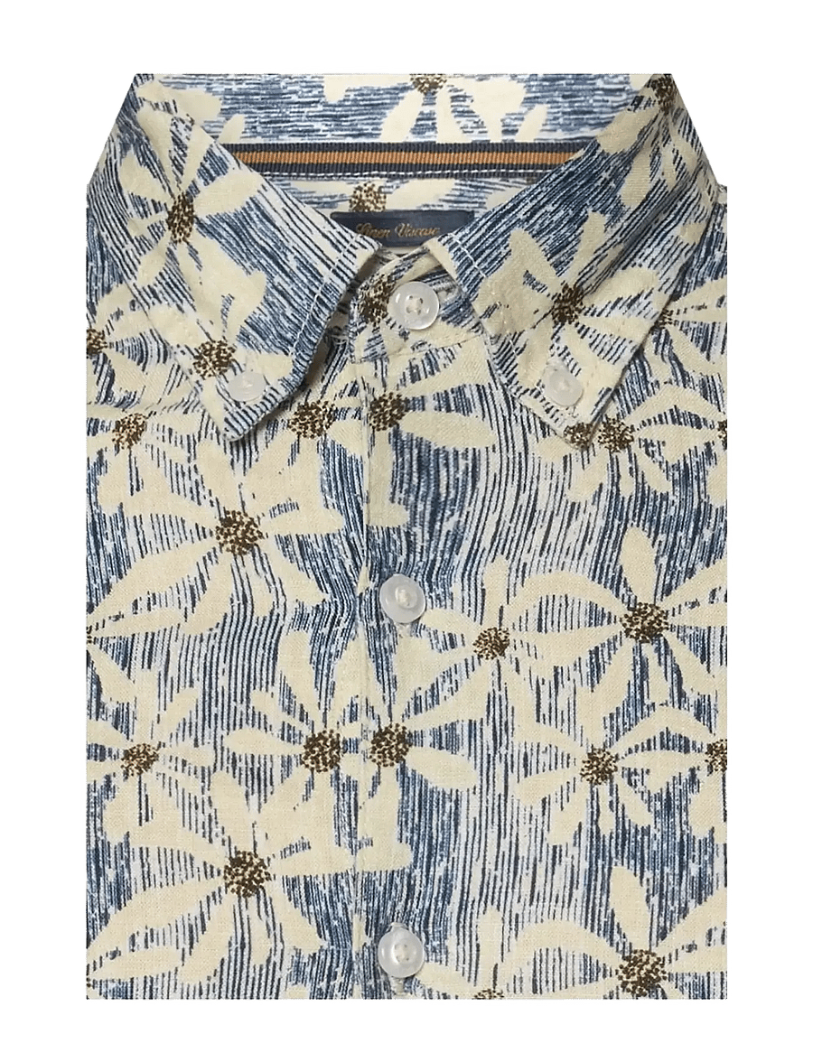 SIGNAL - GusSi Linen/cotton Print - blue captain - 2