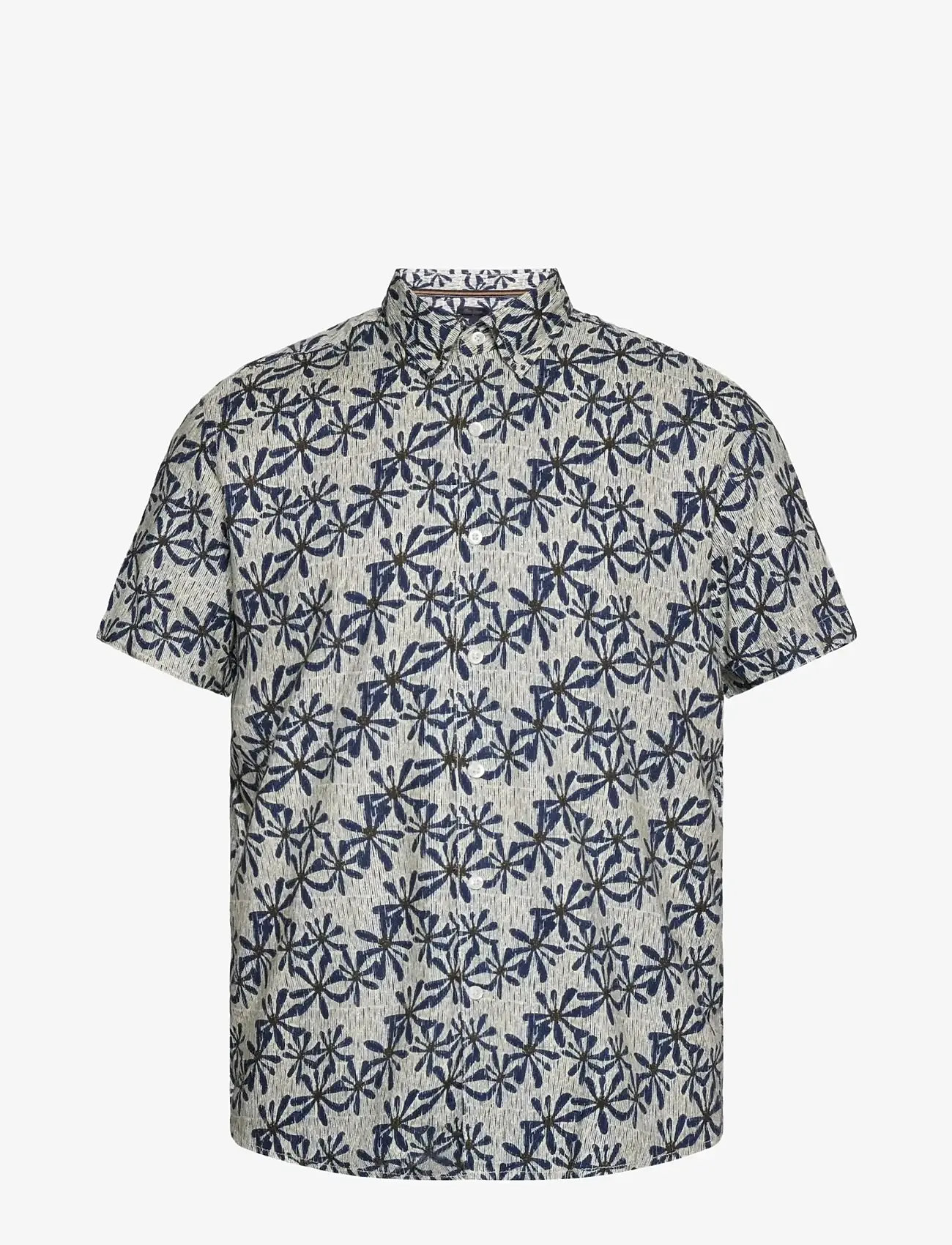 SIGNAL - GusSi Linen/cotton Print - pattern shirts - creamy - 0