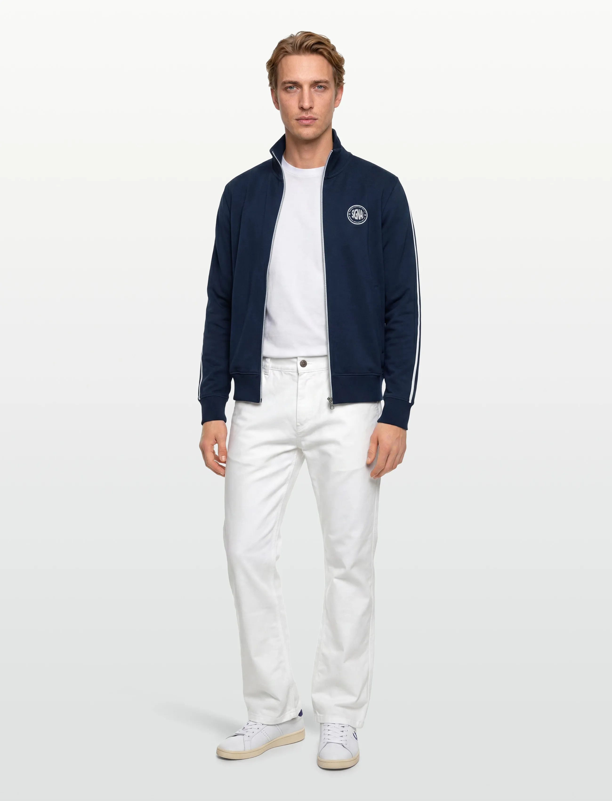 SIGNAL MattsSi Zip Sweat Cardigan - Clothing - DEEP MARINE / navy