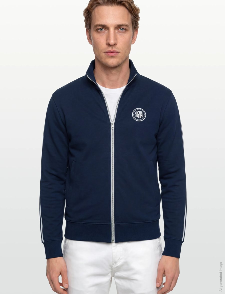 SIGNAL - MattsSi Zip Sweat Cardigan - dressipluusid - deep marine - 3