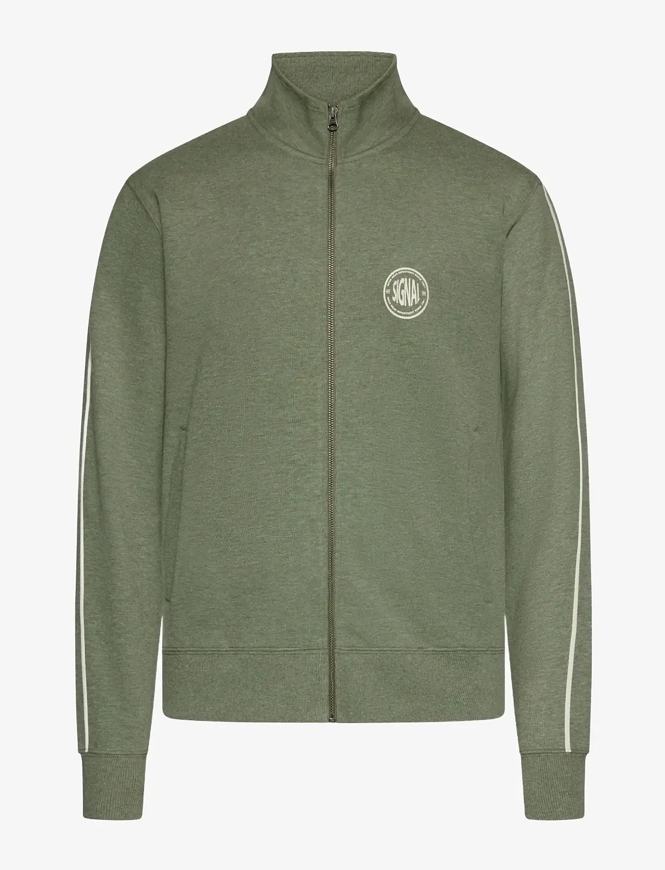 SIGNAL - MattsSi Zip Sweat Cardigan - sweatshirts - oil green melange - 0