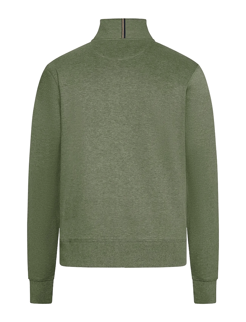 SIGNAL - MattsSi Zip Sweat Cardigan - sweatshirts - oil green melange - 1
