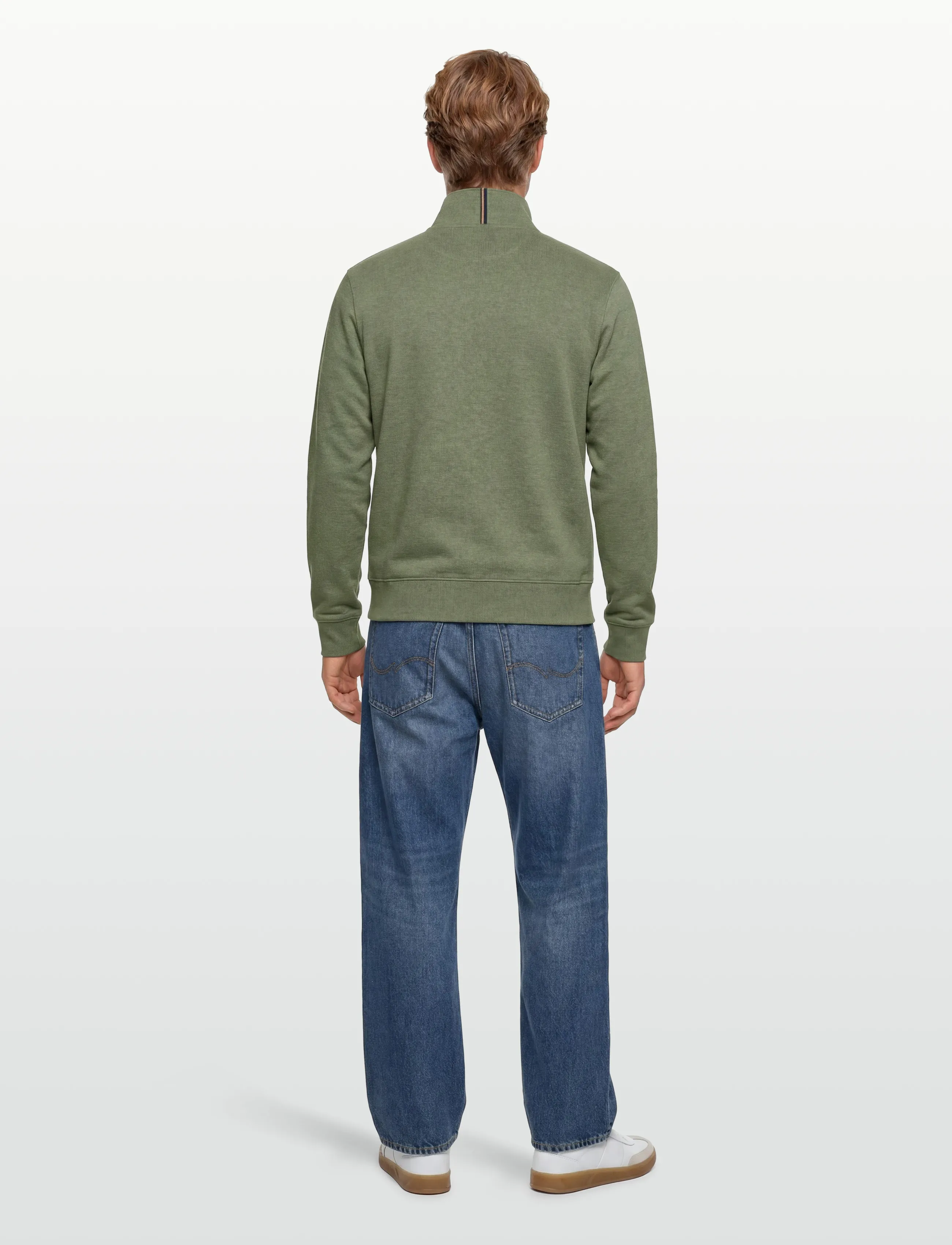 SIGNAL - MattsSi Zip Sweat Cardigan - sweatshirts - oil green melange - 4