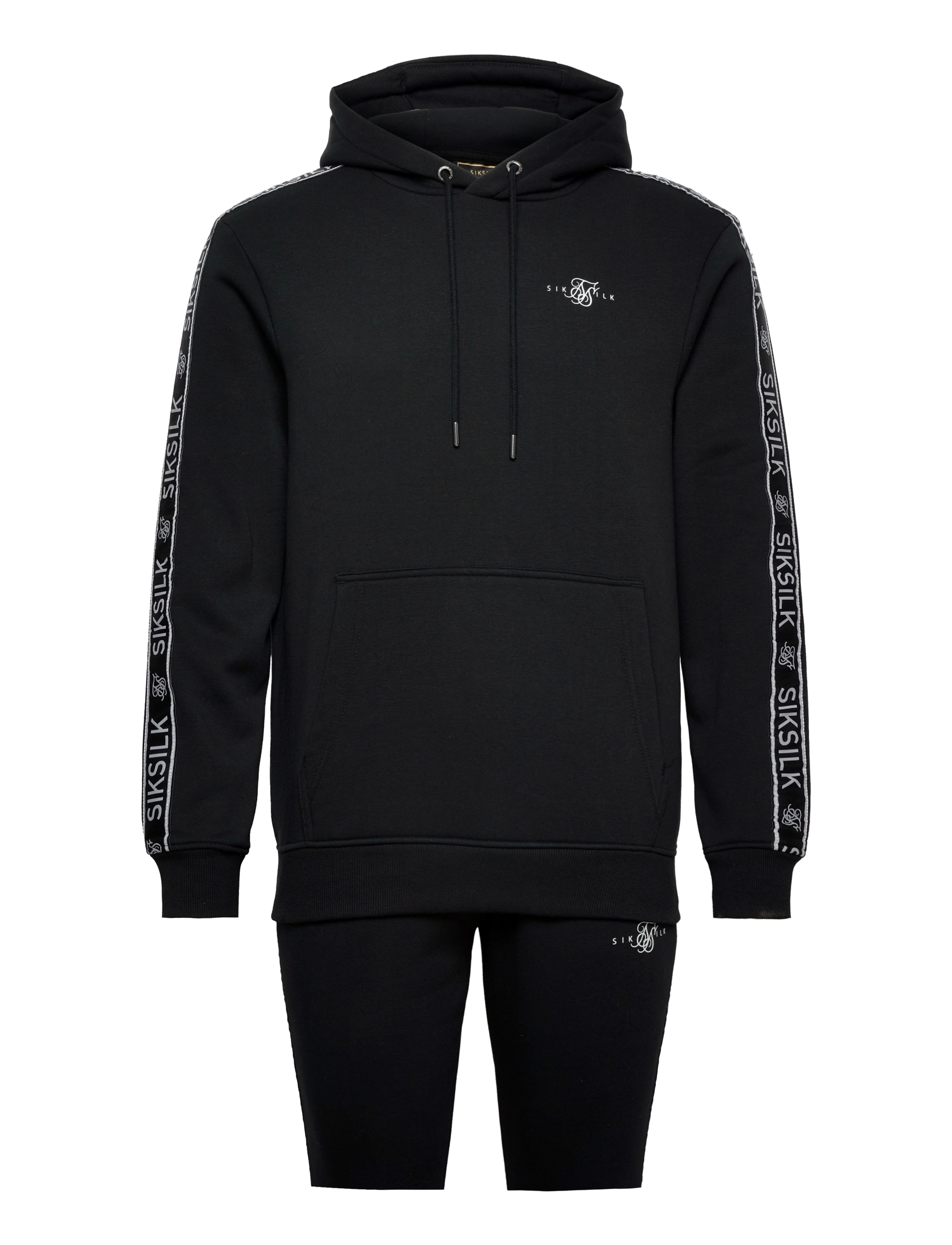 SIKSILK - overhead tape hoodie & trackpants twin set - black - 0