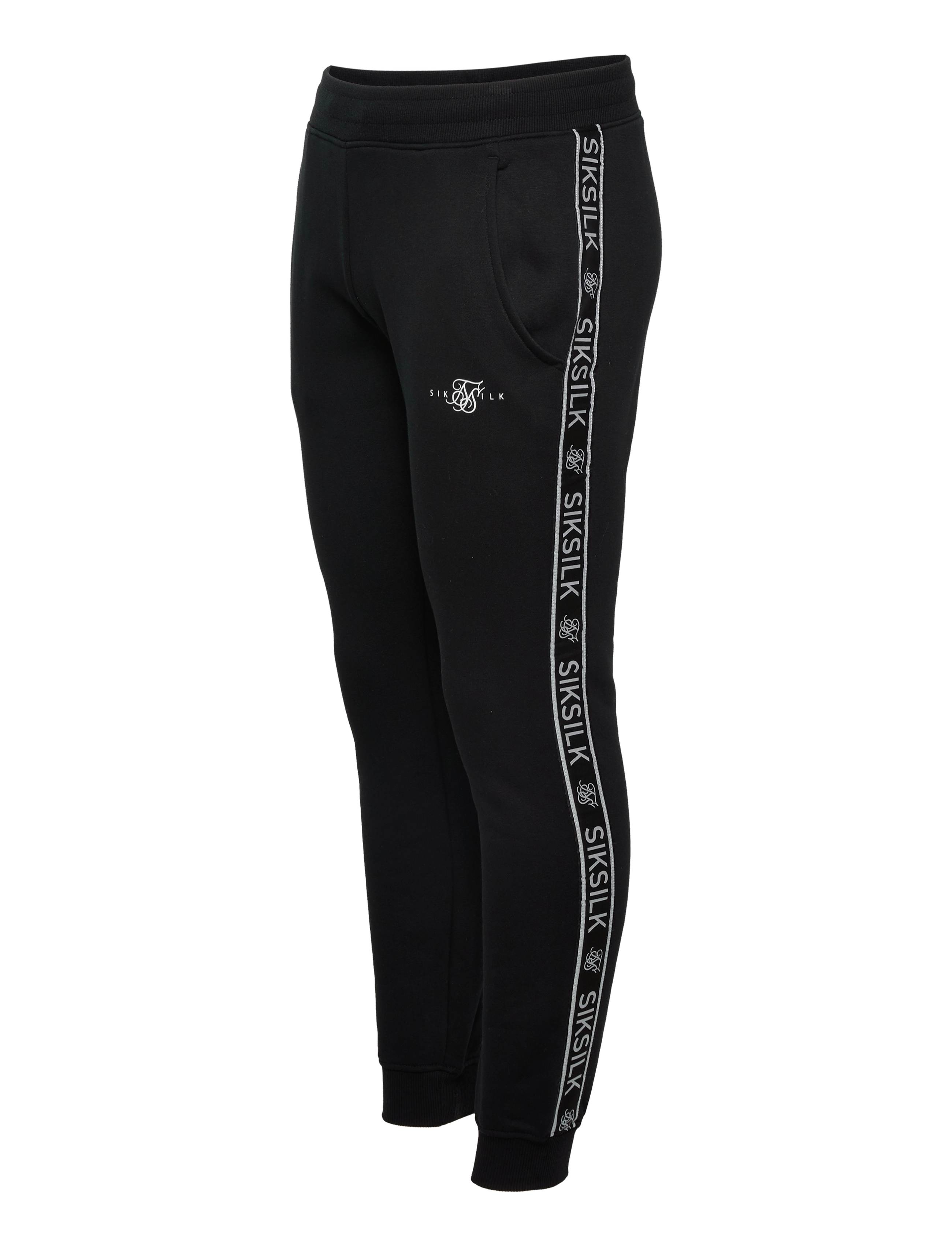 SIKSILK - overhead tape hoodie & trackpants twin set - black - 5