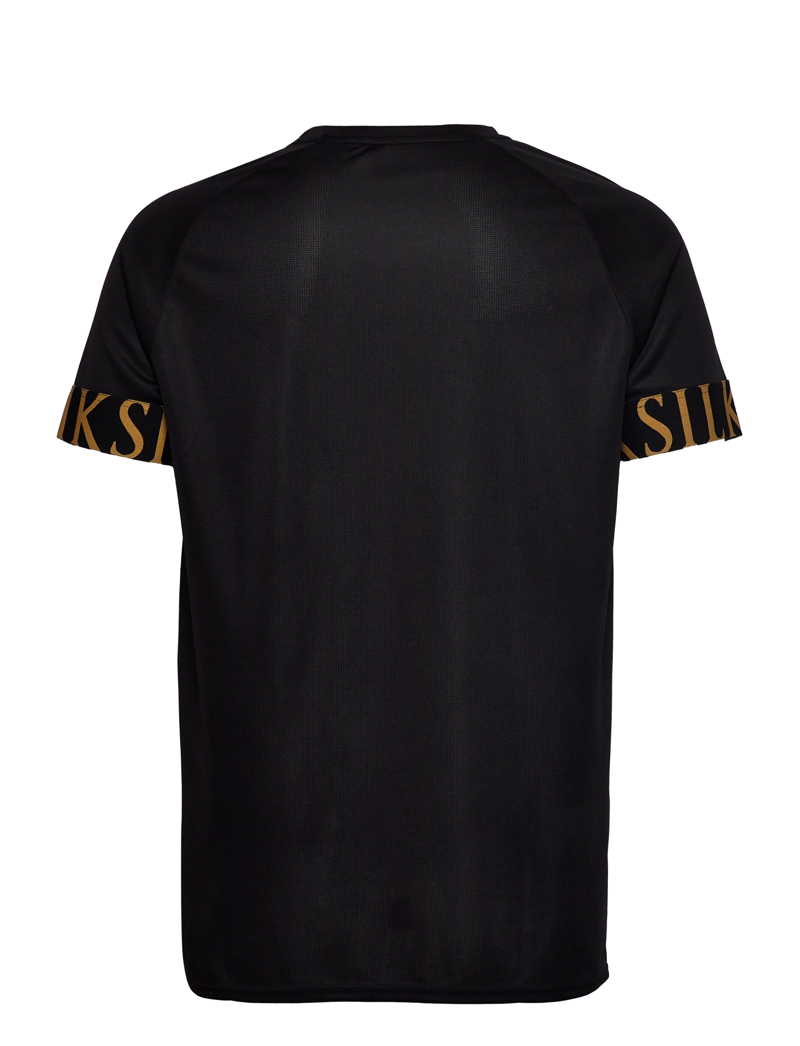 SIKSILK - short sleeve dynamic tech tee - black & gold - 1
