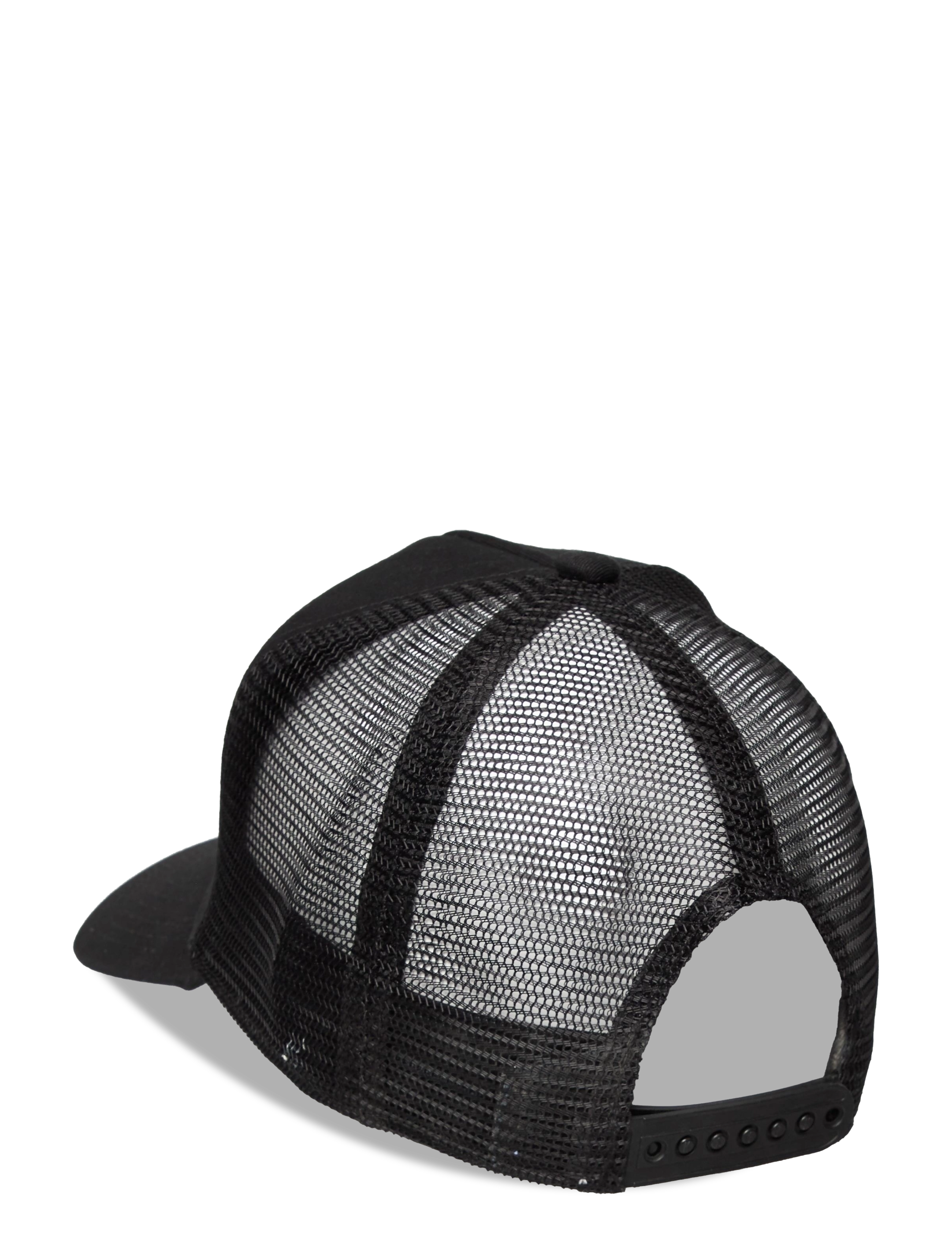 SIKSILK - applique patch mesh trucker - black & gold - 1