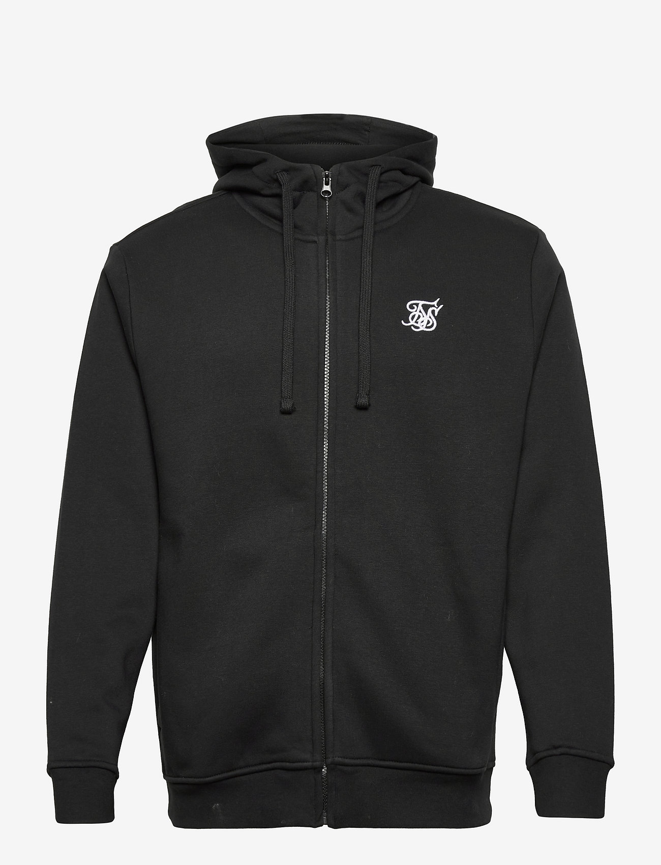 SIKSILK - core zip through funnel neck hoodie - black - 0