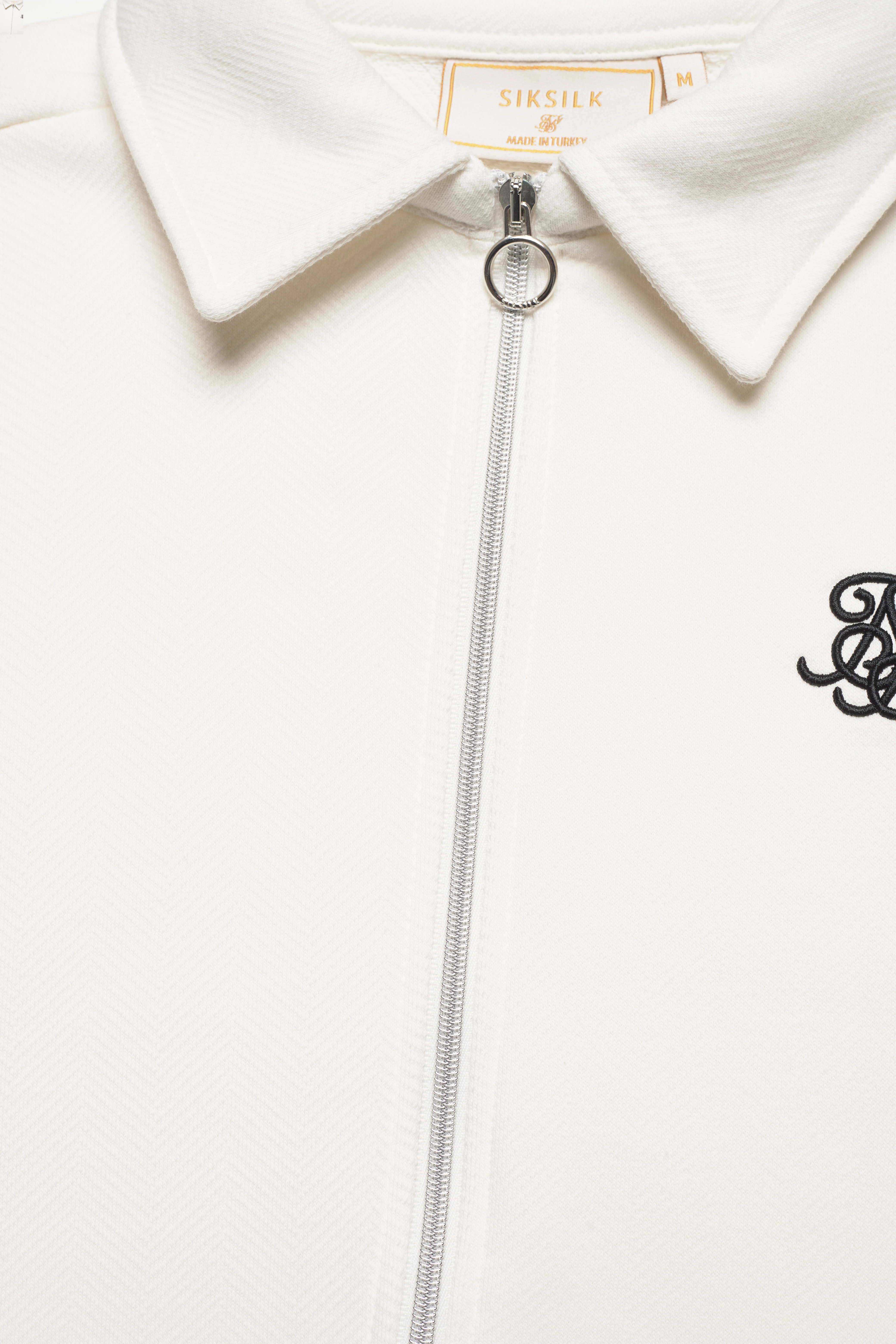 SIKSILK - smart zip herringbone over shirt - snow marl - 2