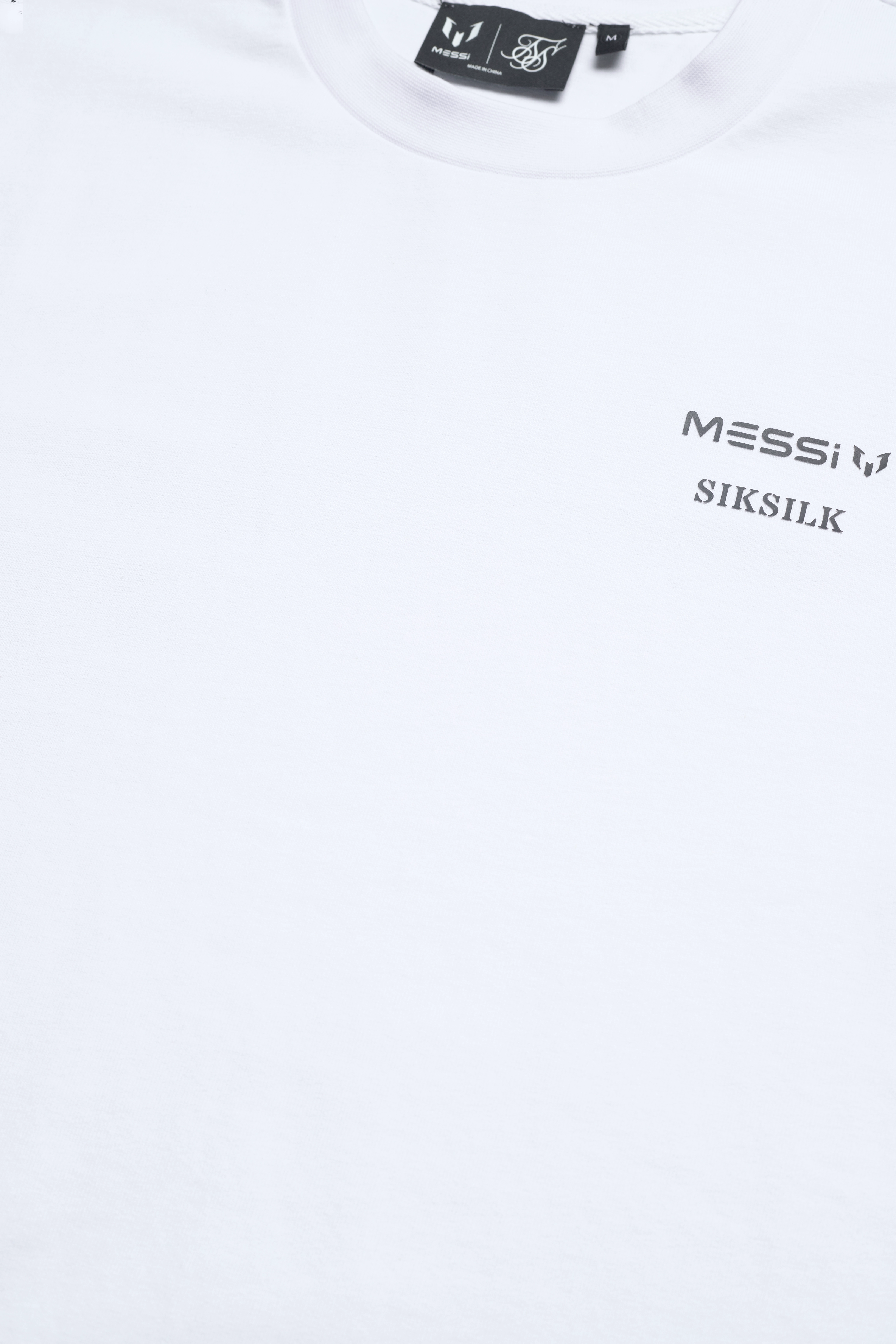 SIKSILK - messi x oversized tee - white - 2