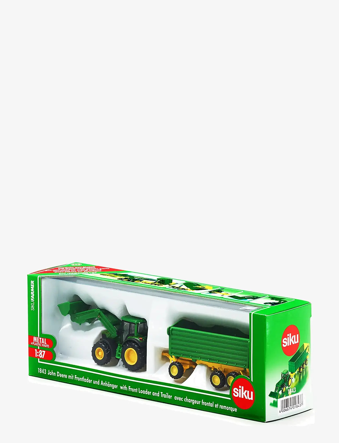 Siku - J.DEERE/VAGN 1:87 - traktorer - multi - 2