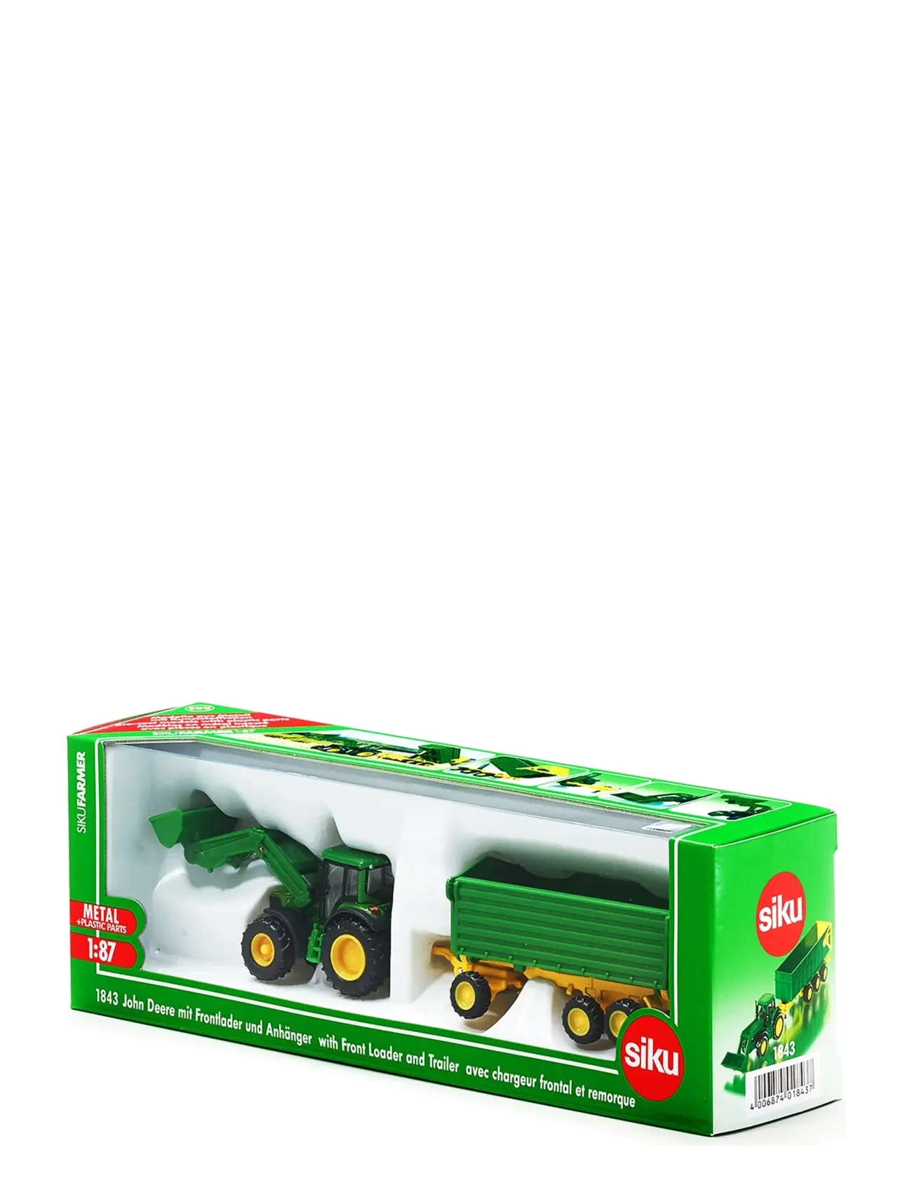 Siku - J.DEERE/VAGN 1:87 - traktorer - multi - 2