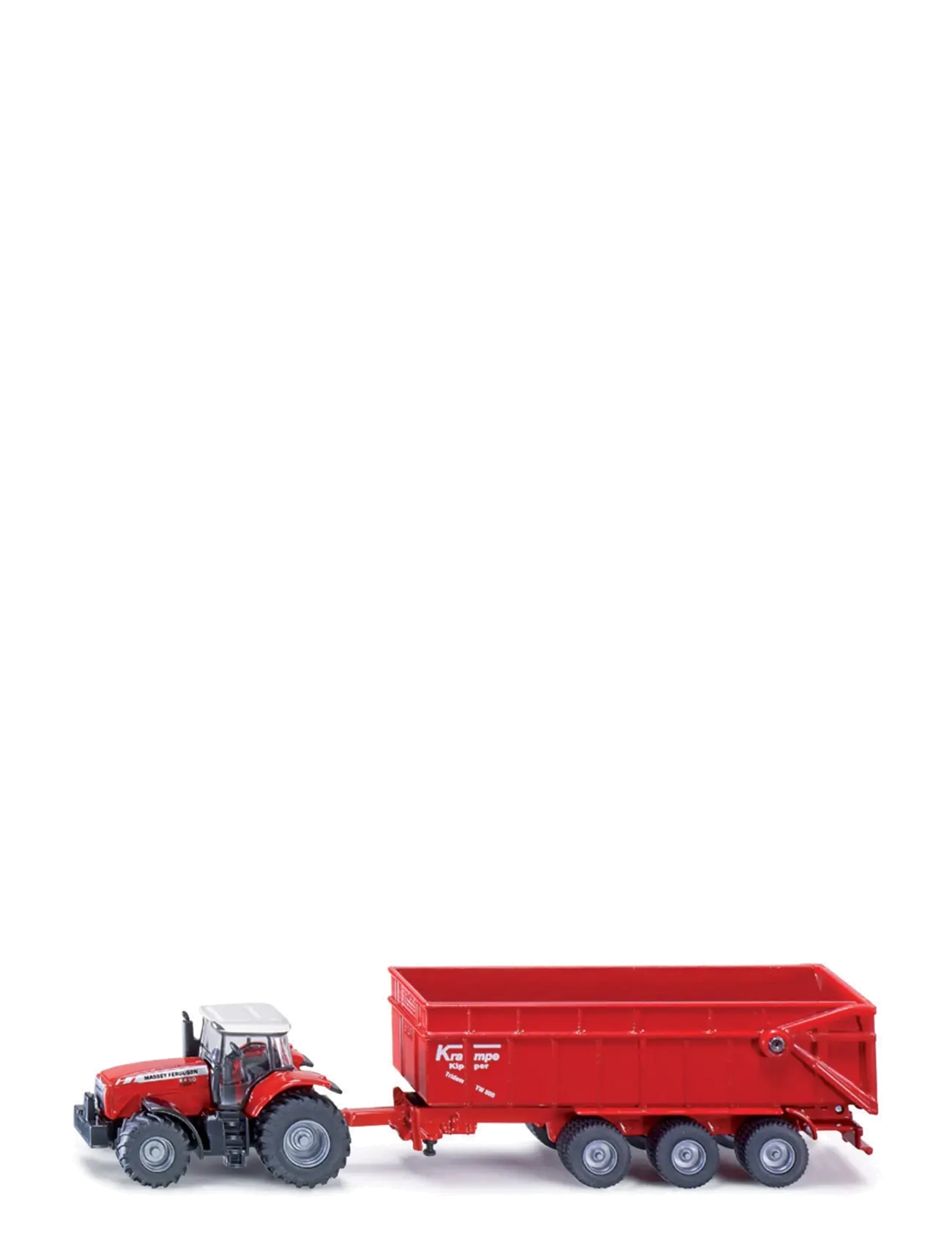 Siku Traktor M.f,3-Axlat Släp 1:87, One Size, Red, Legetøjskøretøjer > Traktorer, Børn