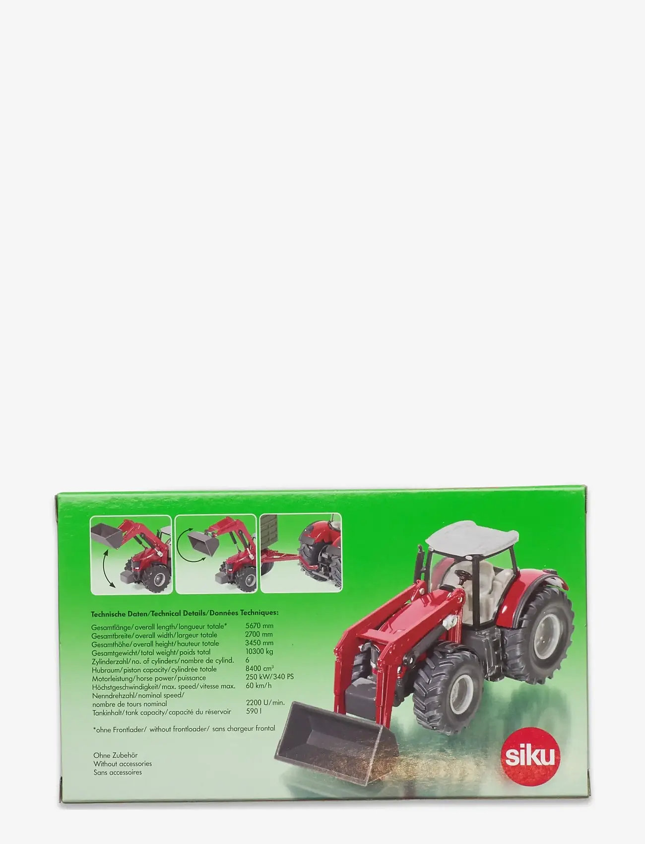 Siku - MASSEY F. FRONTL 1:50 - byggmaskiner - multi - 1