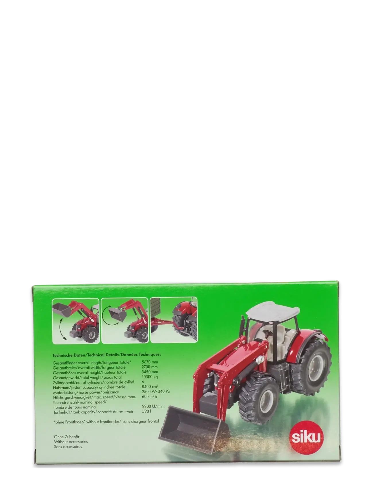 Siku - MASSEY F. FRONTL 1:50 - byggmaskiner - multi - 1