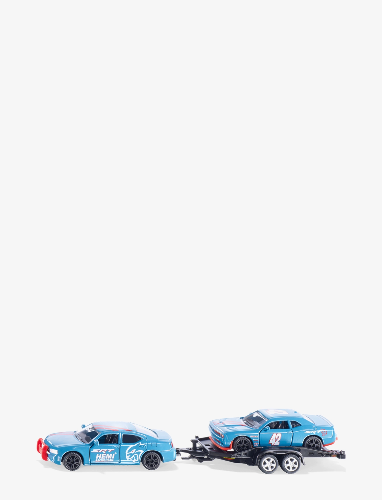 Siku Dodge M Trailer Och Racer 1:55, Toy Cars, Blå, Str: 235X 61X 87MM