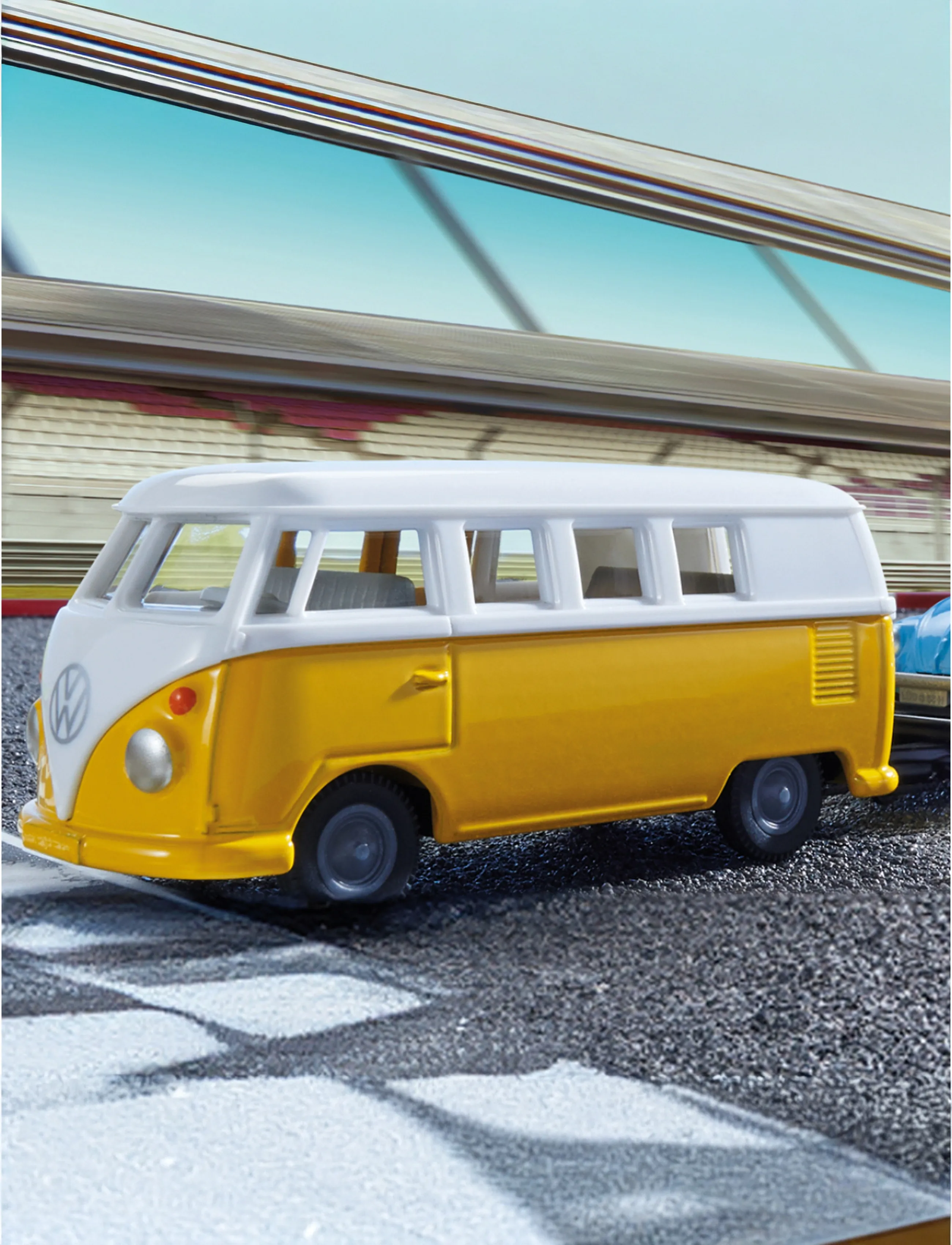 Siku Minibuss Med Släp 1:50, Buses, Gul, Str: ONE SIZE