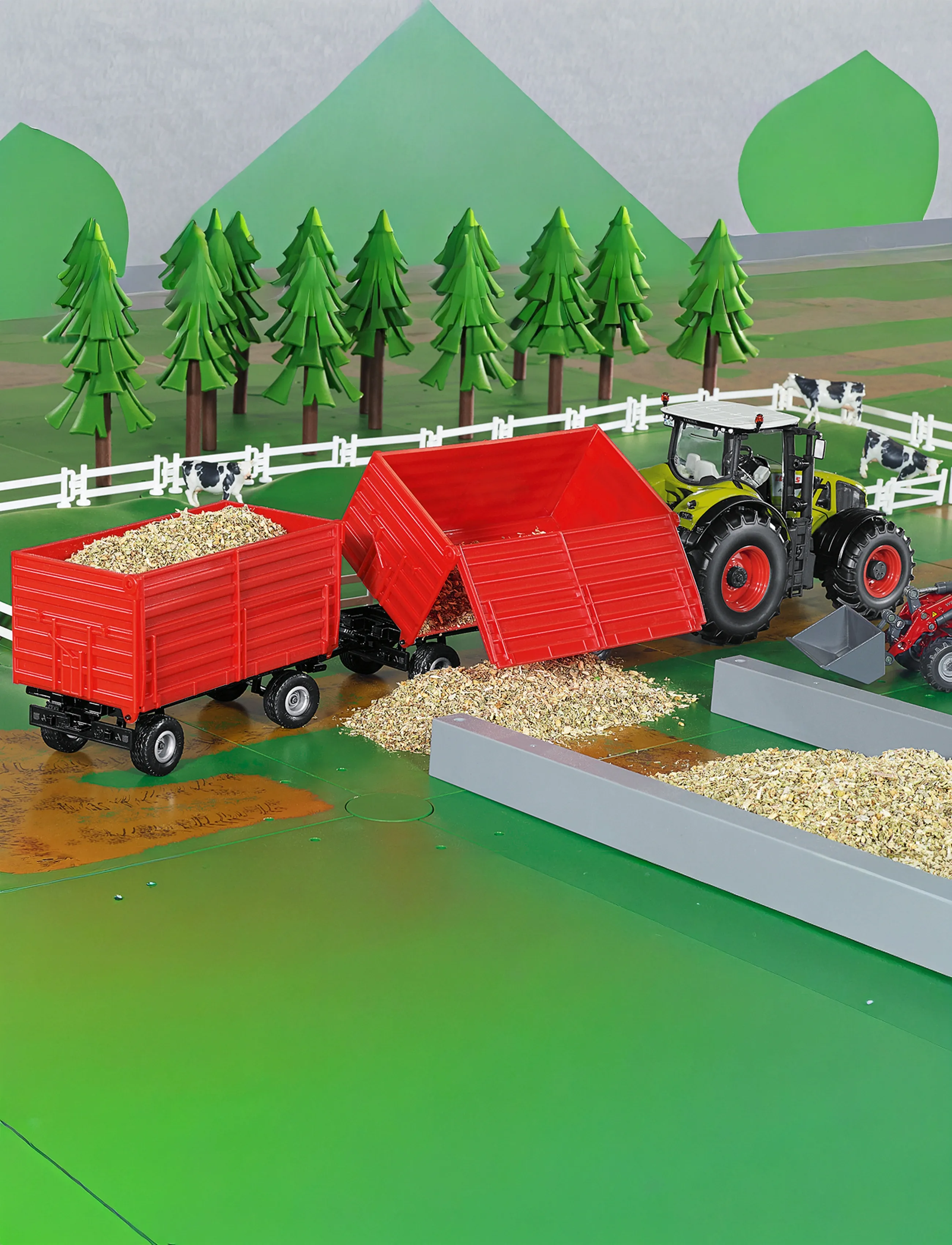 Siku 4-Wheel Trailer 1:32, Tractors, Rød, Str: ONE SIZE