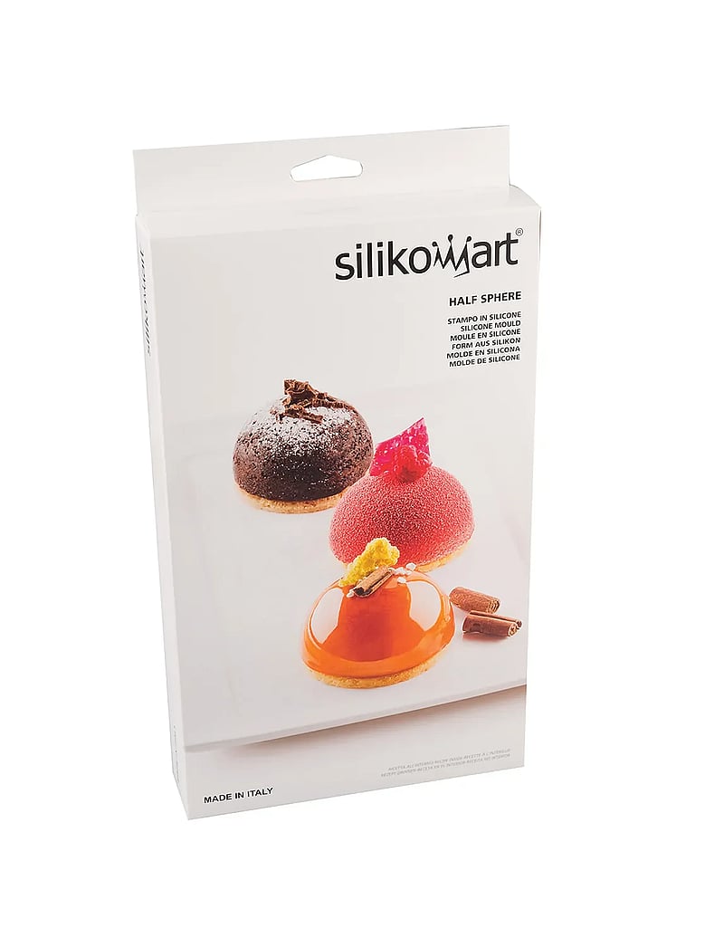 Silikomart - HALF SPHERE 6pcs Ø70 H35 - cupcake & muffinformen - red - 2
