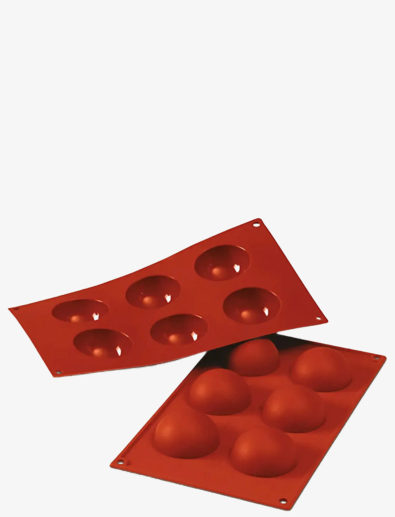 Silikomart - Siliconmuotti puolipallo 6 kpl Ø60 H30 - kuppikakku- & muffinssivuoat - red - 1