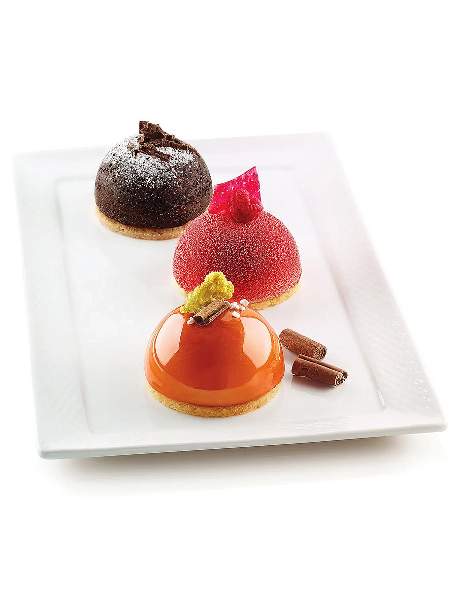 Silikomart - SEMI SPHERE 6pcs Ø60 H30 - cupcake & muffinformen - red - 0