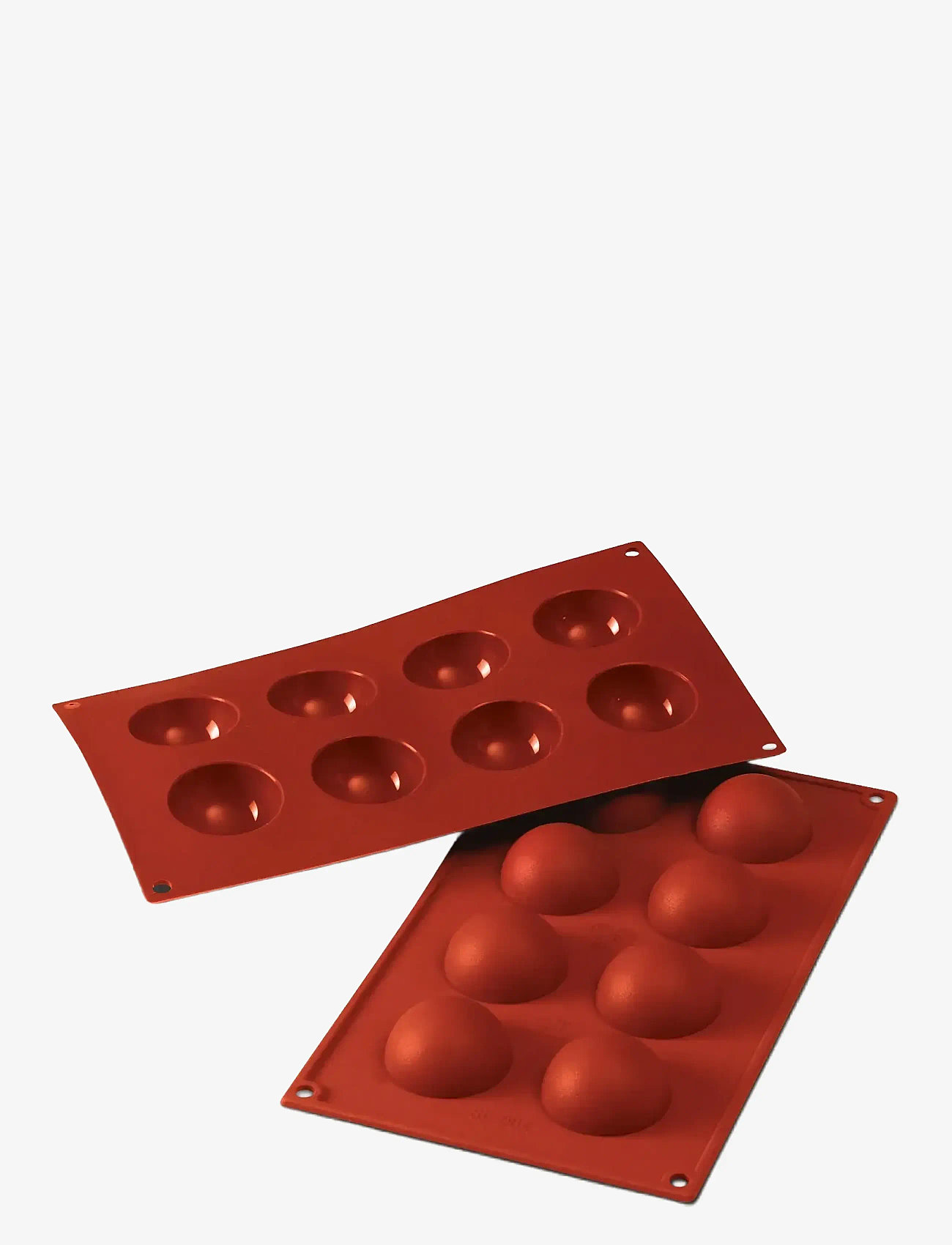 Silikomart - SEMI SPHERE 8pcs Ø50 H25 - cupcake & muffinformen - red - 1