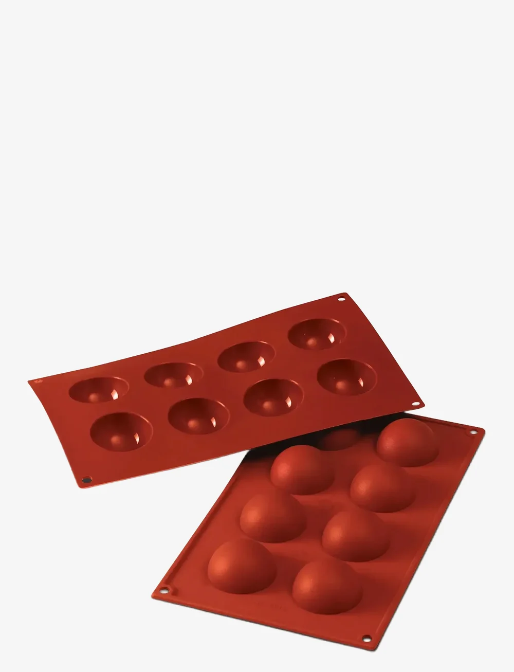 Silikomart - SEMI SPHERE 8pcs Ø50 H25 - cupcake & muffinformen - red - 0
