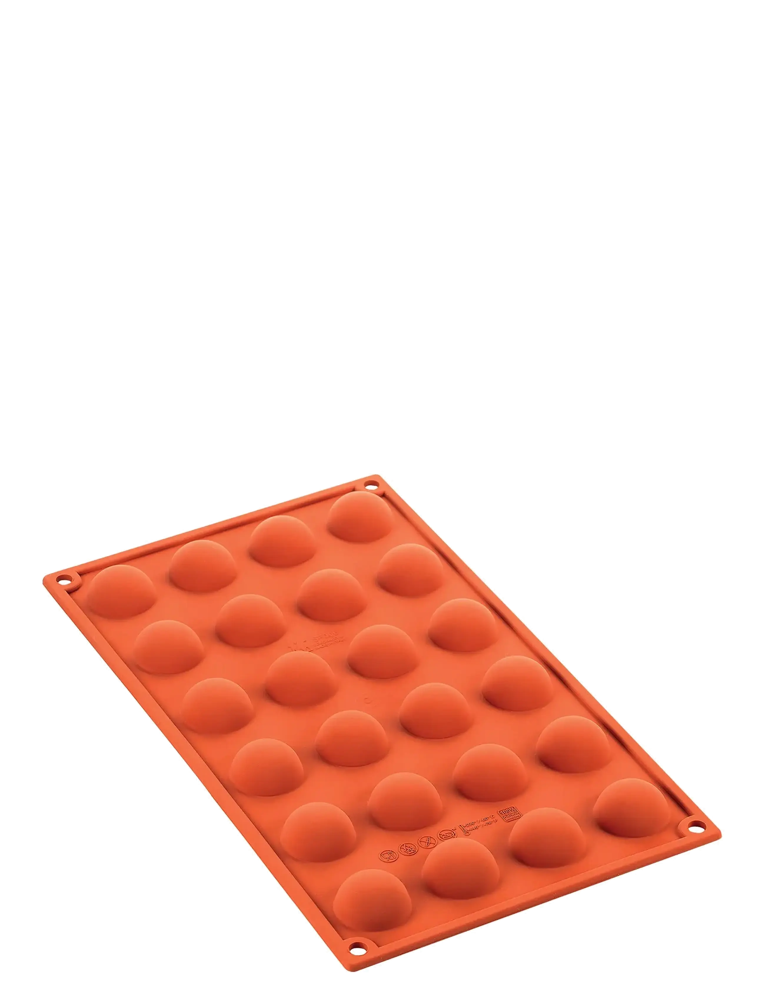 Silikomart Silikoneform Halvkugle 24 Stk. Ø30 H15, Cupcake & Muffin Tins, Rød, Str: FOR 24PCS