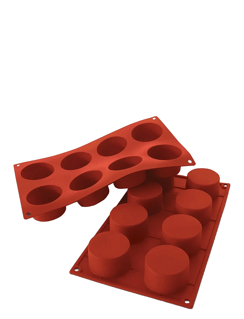 Silikomart - CILINDRO 8pcs Ø60 H35 - cupcake & muffinformen - red - 1