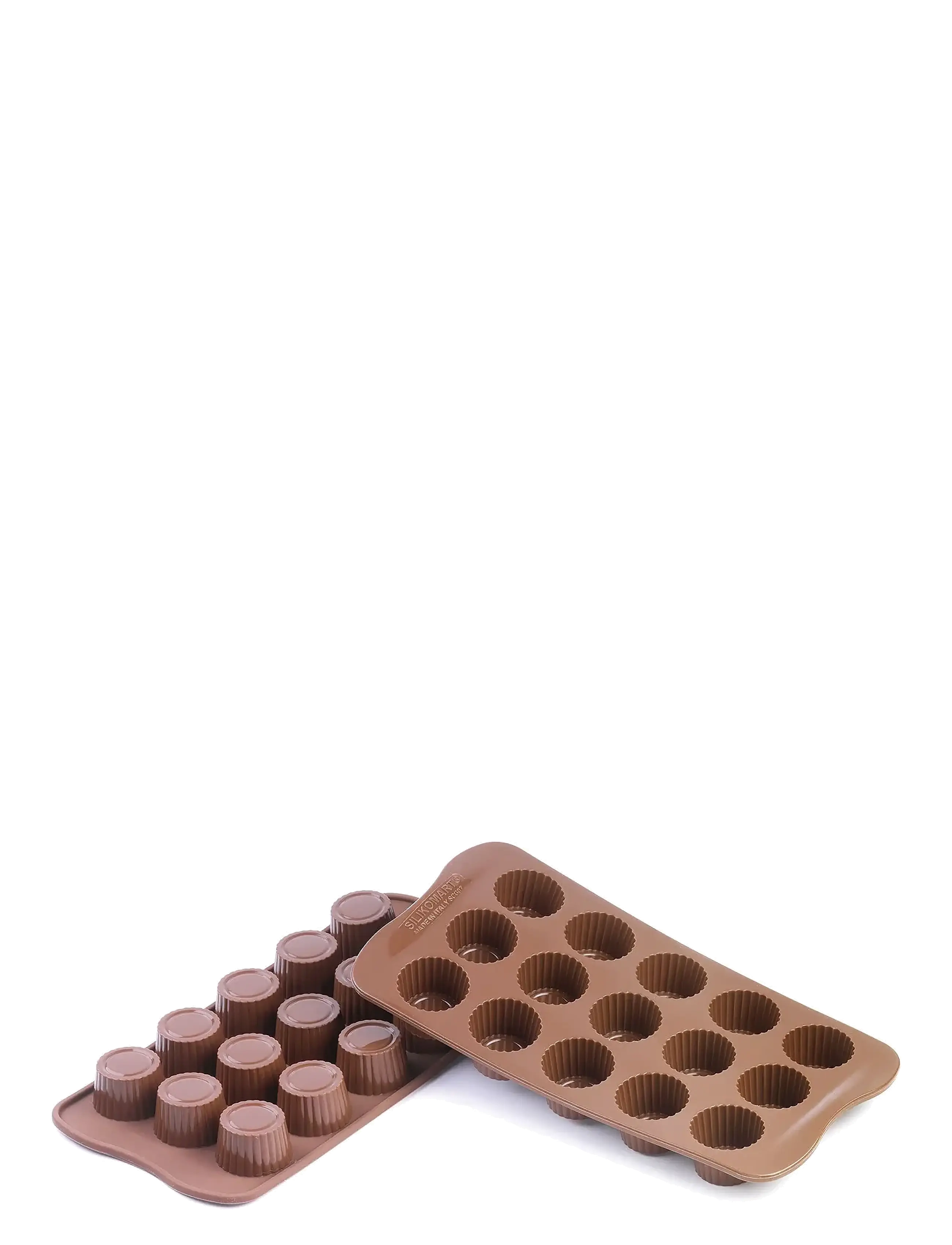 Silikomart Silikoneform Praline 15 Stk. Ø30 H18,5, Cupcake & Muffin Tins, Brun, Str: FOR 15PCS