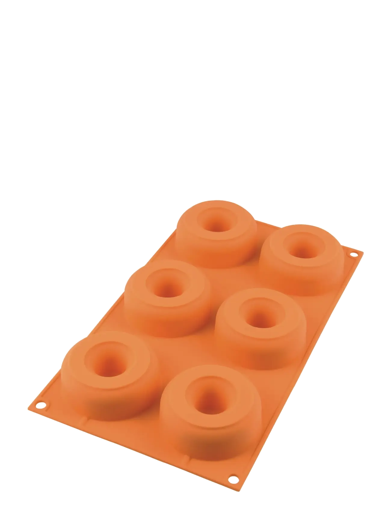 Silikomart Silikoneform Donuts 6 Stk. Ø75/25 H28, Cupcake & Muffin Tins, Rød, Str: FOR 6PCS