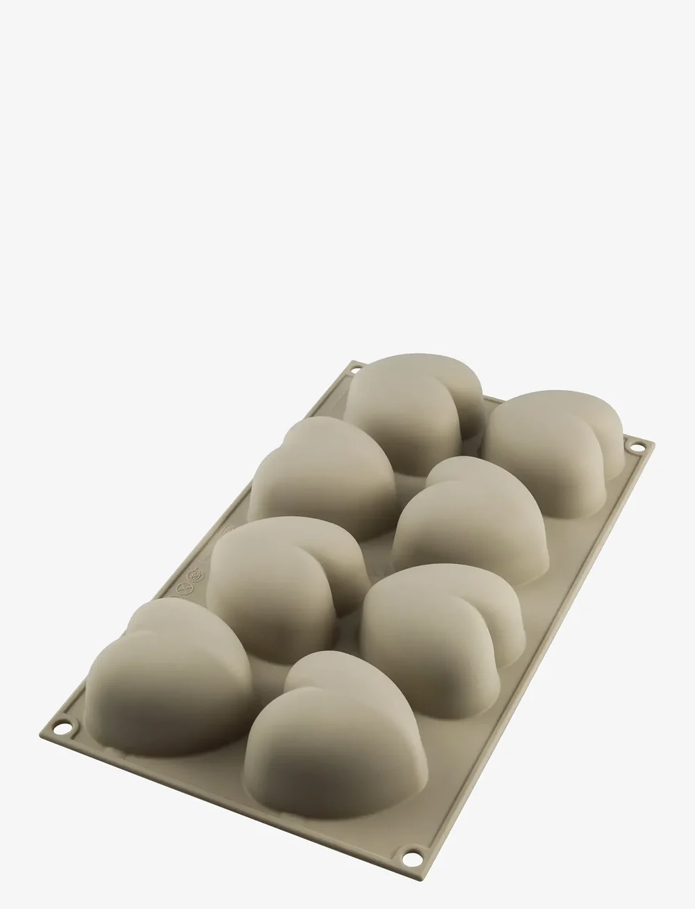 Silikomart - CUORICINO 8pcs 63X65 H 39 - cupcake & muffinformen - grey - 0