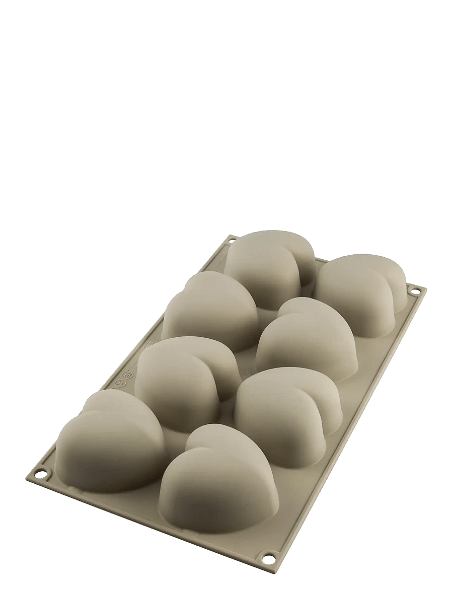 Silikomart - CUORICINO 8pcs 63X65 H 39 - cupcake & muffinformen - grey - 1