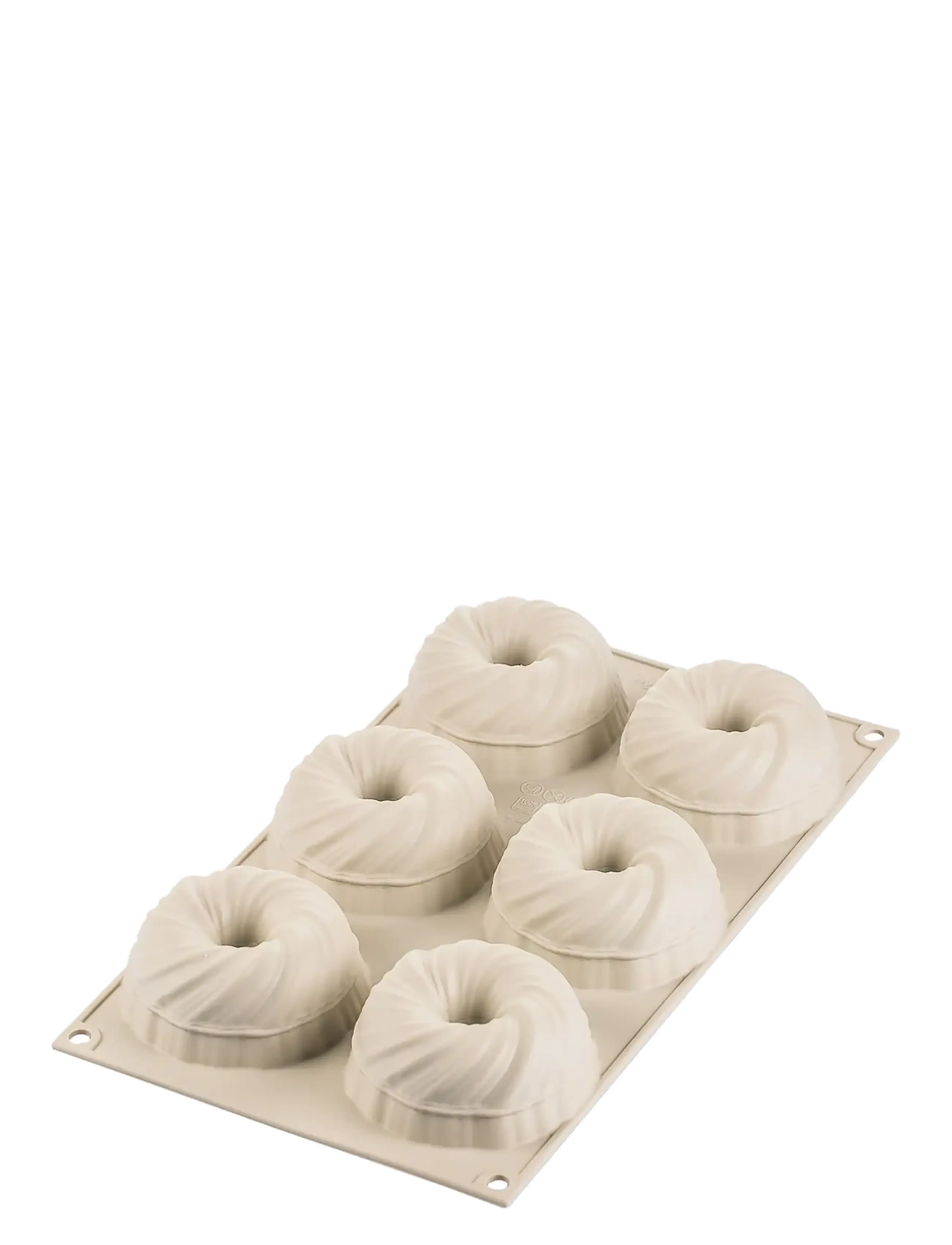 Silikomart Silikoneform Mini Intreccio 6 Stk. Ø75 H35, Cupcake & Muffin Tins, Grå, Str: FOR 6PCS