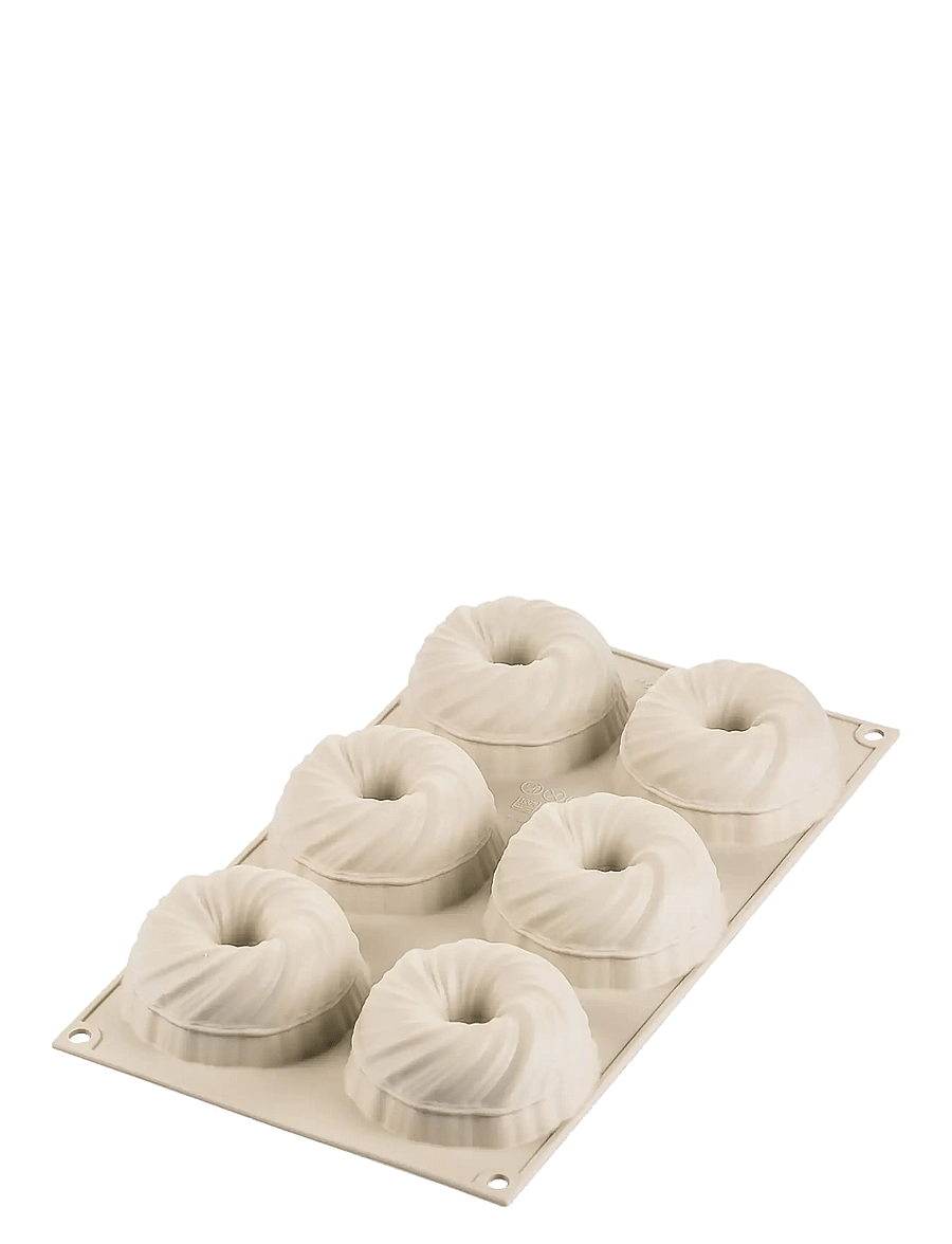 Silikomart - MINI INTRECCIO 6pcs Ø75 H35 - cupcake & muffinformen - grey - 1