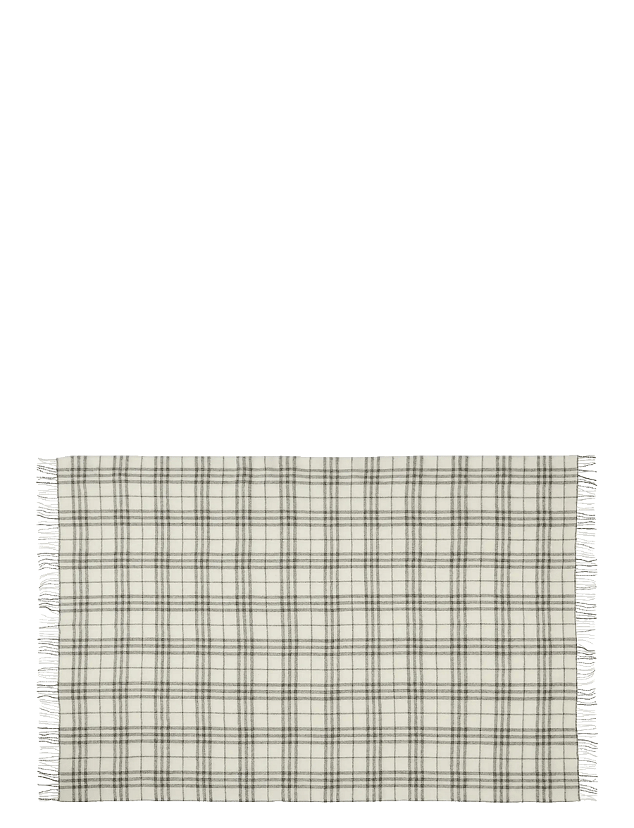 Silkeborg Uldspinderi - Bornholm 85x130 cm - pleedid - 00170 white grey - 1