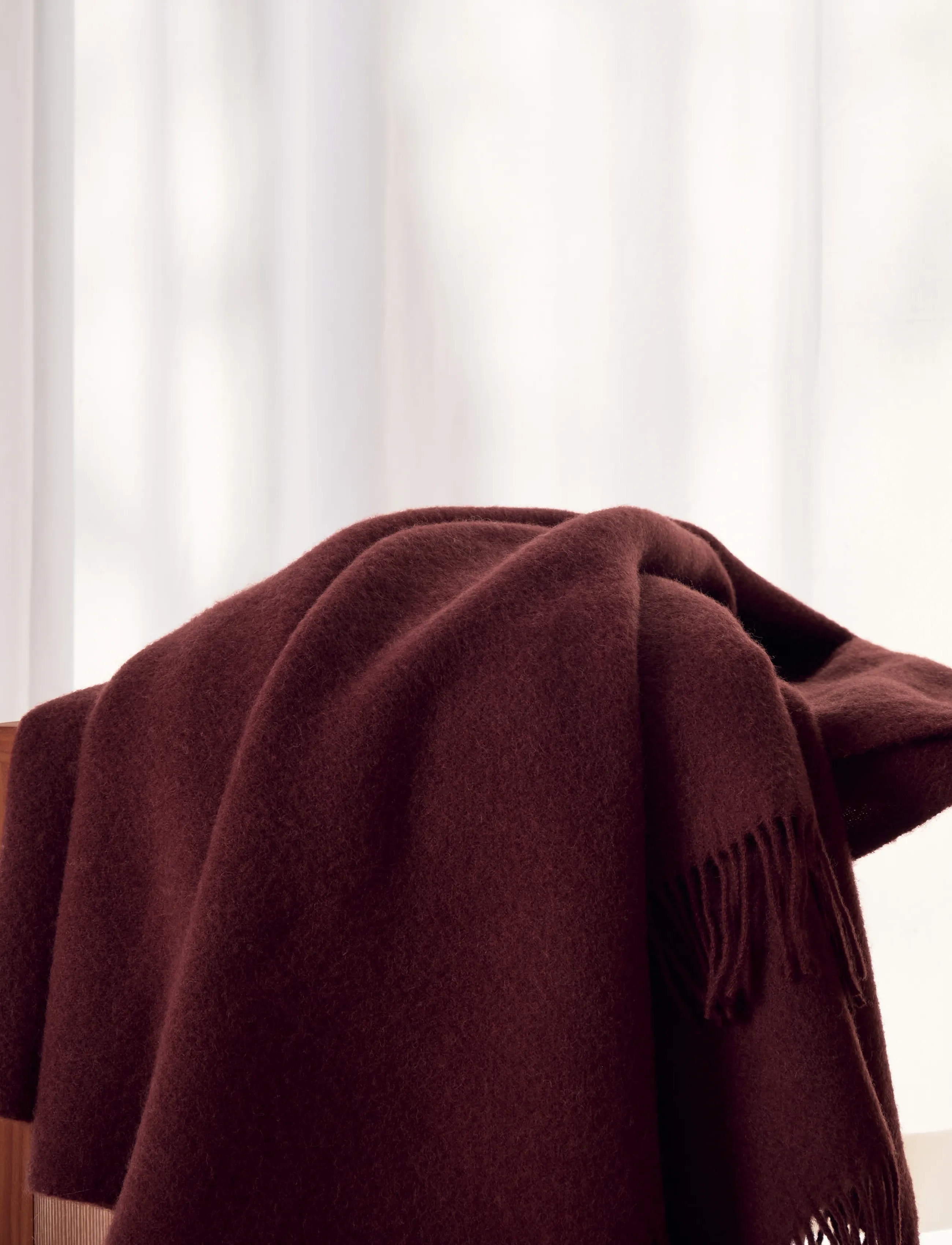 Silkeborg Uldspinderi Season 130X200 Cm, cm, Cushions & Blankets, Burgunderrot - Blankets Throws, Homeware