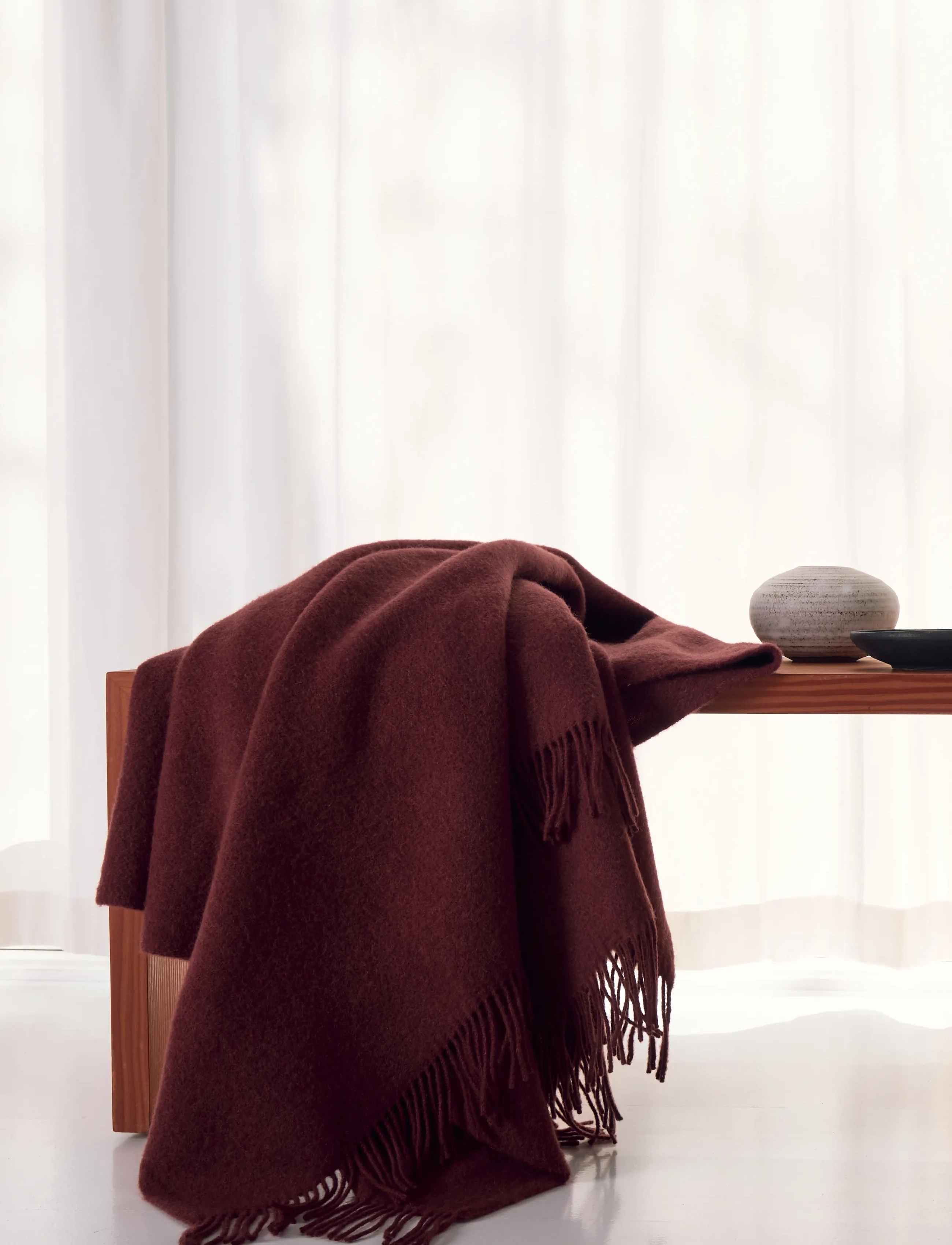 Silkeborg Uldspinderi - Season 130x200 cm - blankets & throws - beetroot - 4