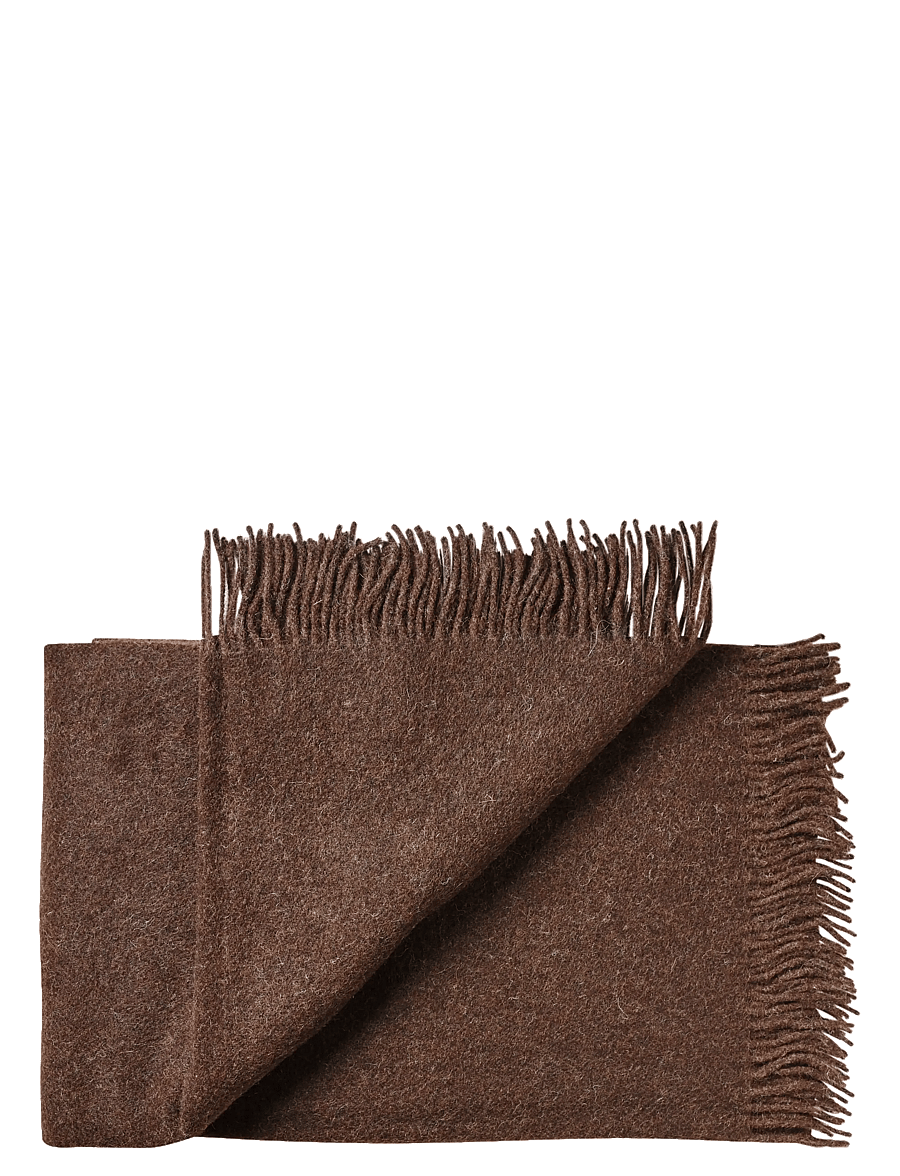 Silkeborg Uldspinderi - Oxford 140x240 cm - decken - 0410 dark brown - 0