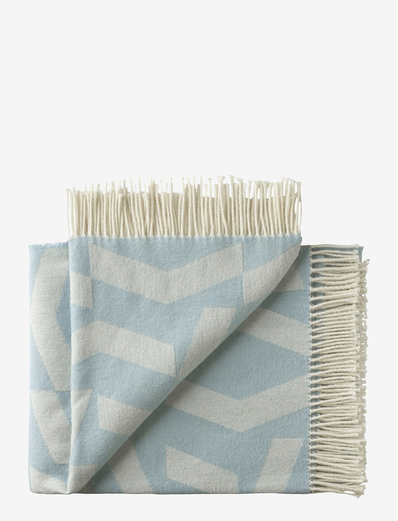 Silkeborg Uldspinderi - Dashes 130x190 cm - blankets & throws - white blue - 0