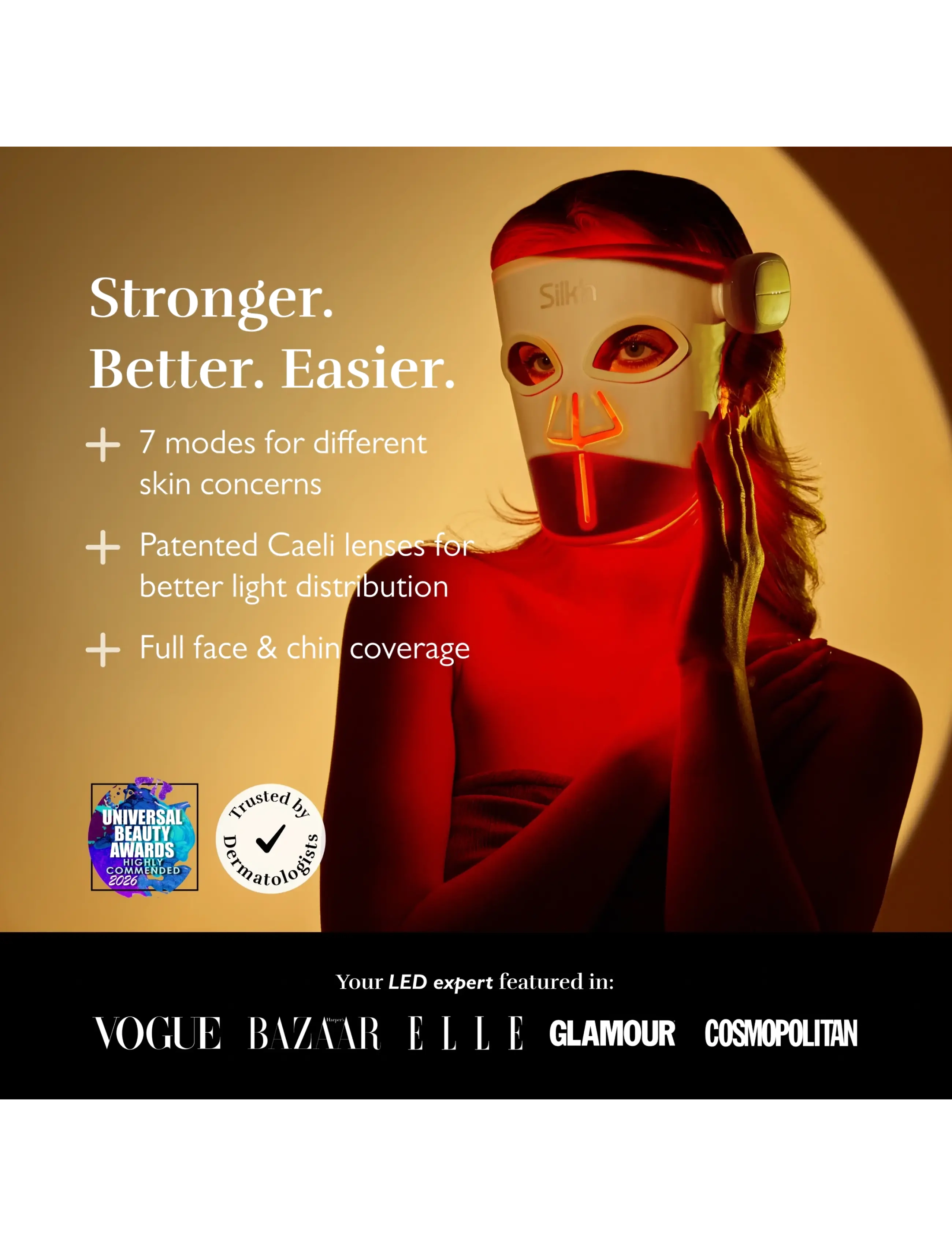 Silk'n - Silk'n Facial LED Face Mask Pro wireless - beauty tech - gold - 2