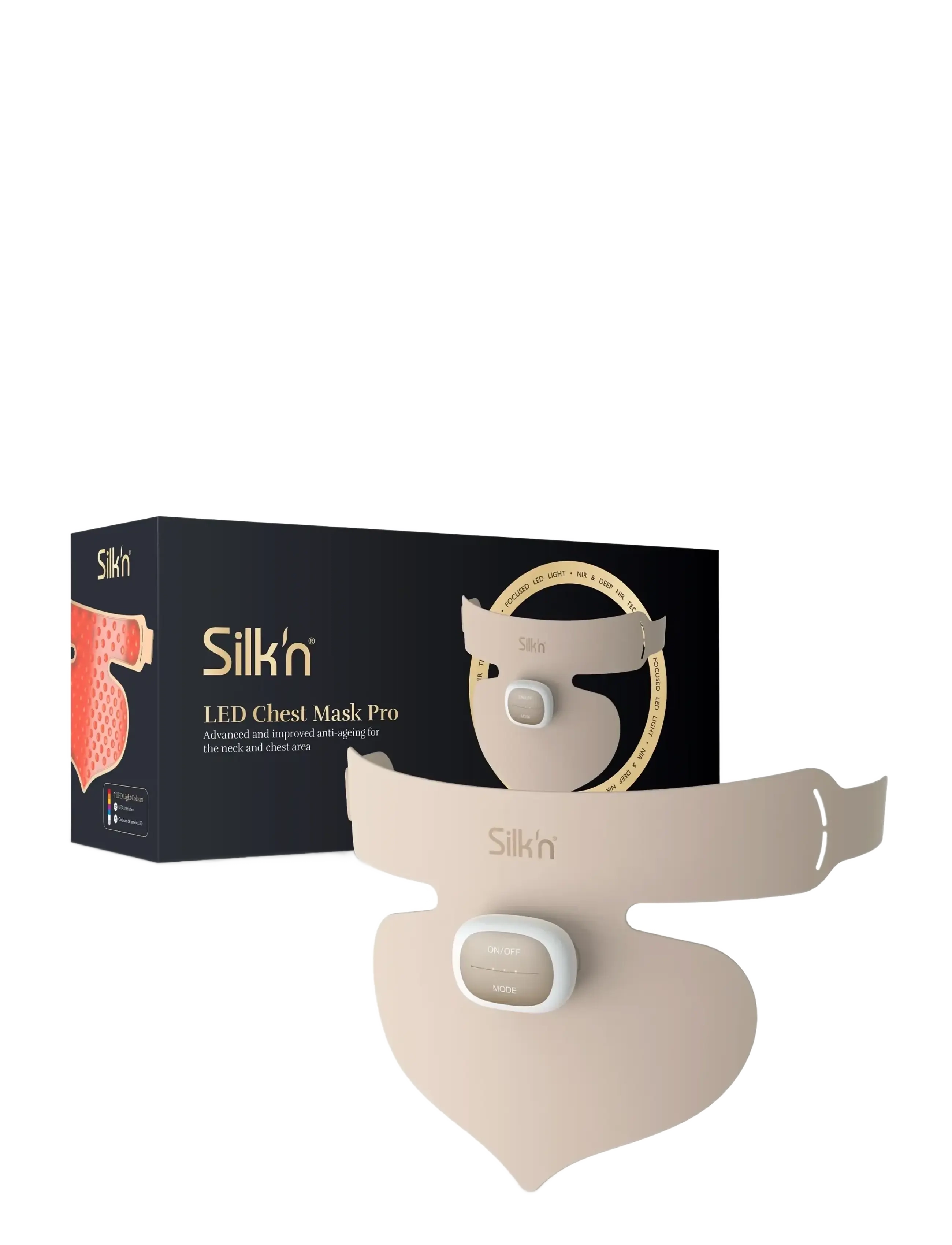 Silk'n Silk'n Led Chest-Neck Mask Pro Wireless, One Size, Gold, Hudpleje > Skønhedsteknologi, Dame