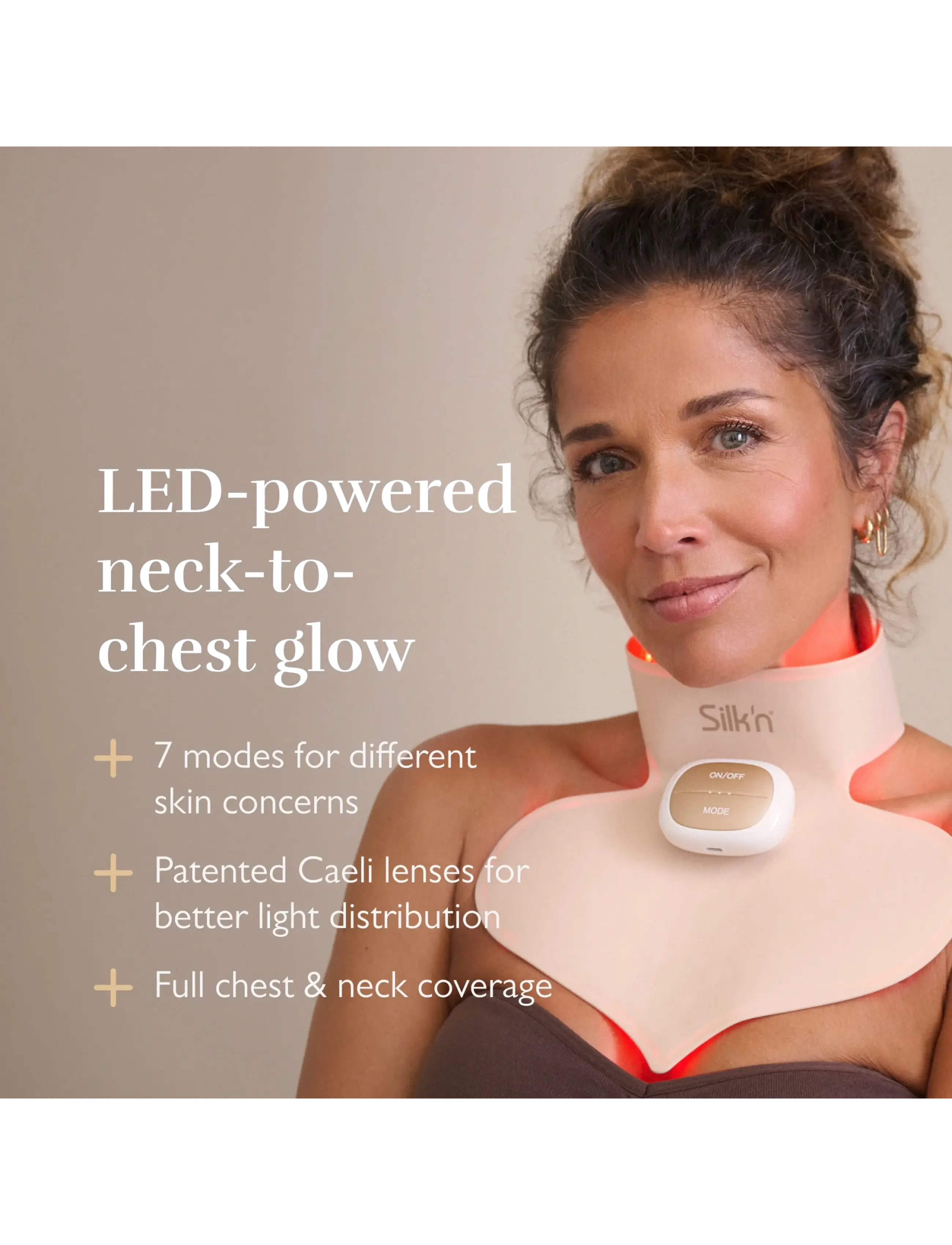 Silk'n - Silk'n LED Chest-Neck Mask Pro wireless - beauty tech - gold - 3