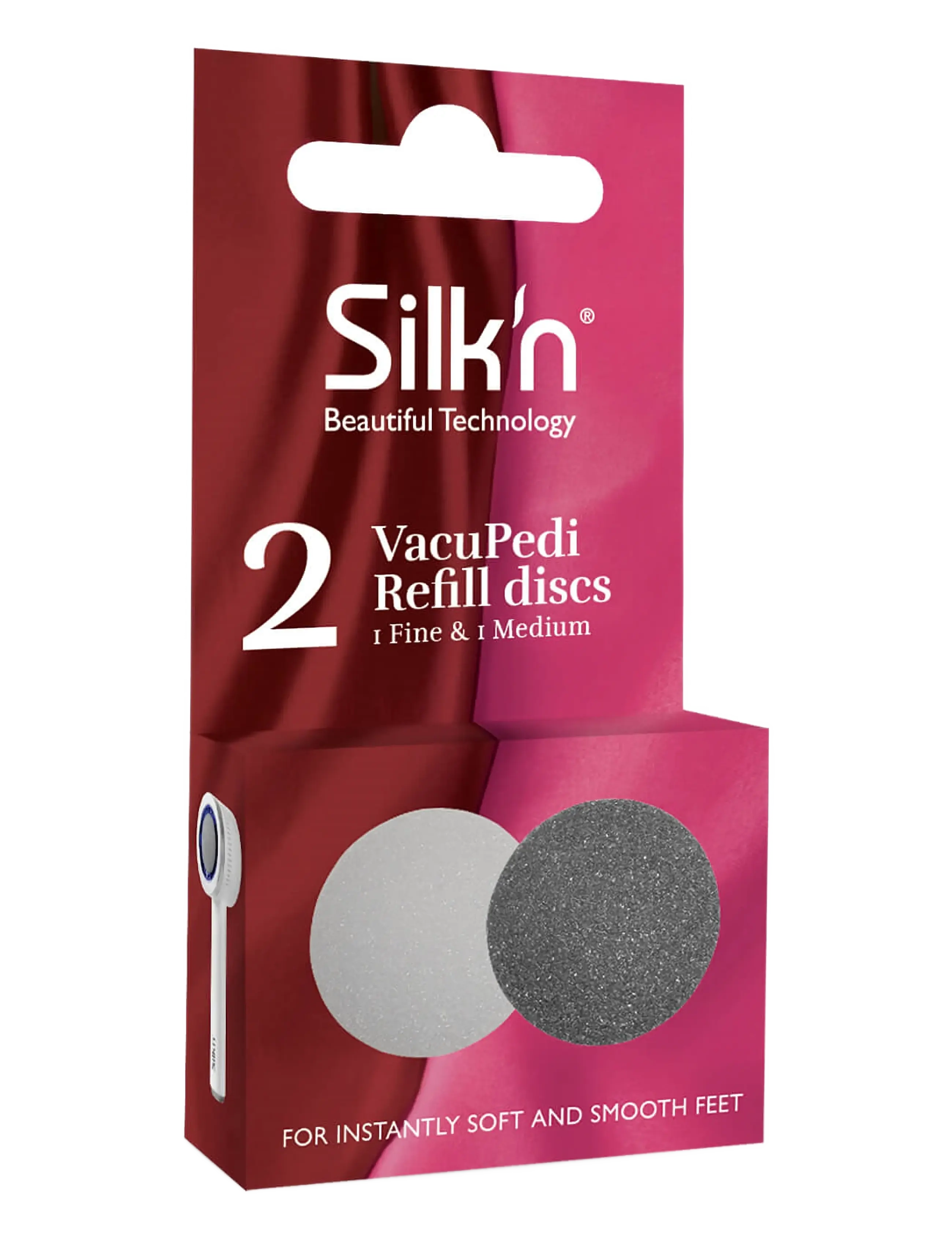 Silk'n Vacupedi Refill Callus Remover Disc Fine & Medium, Skincare Tilbehør, Sort, Str: ONE SIZE