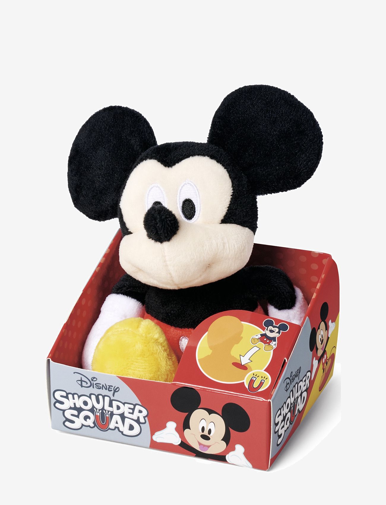 Mickey Mouse - Disney Musse Pigg, Magnetisk Axelkompis (12 cm) - tøjdyr - multi coloured - 3